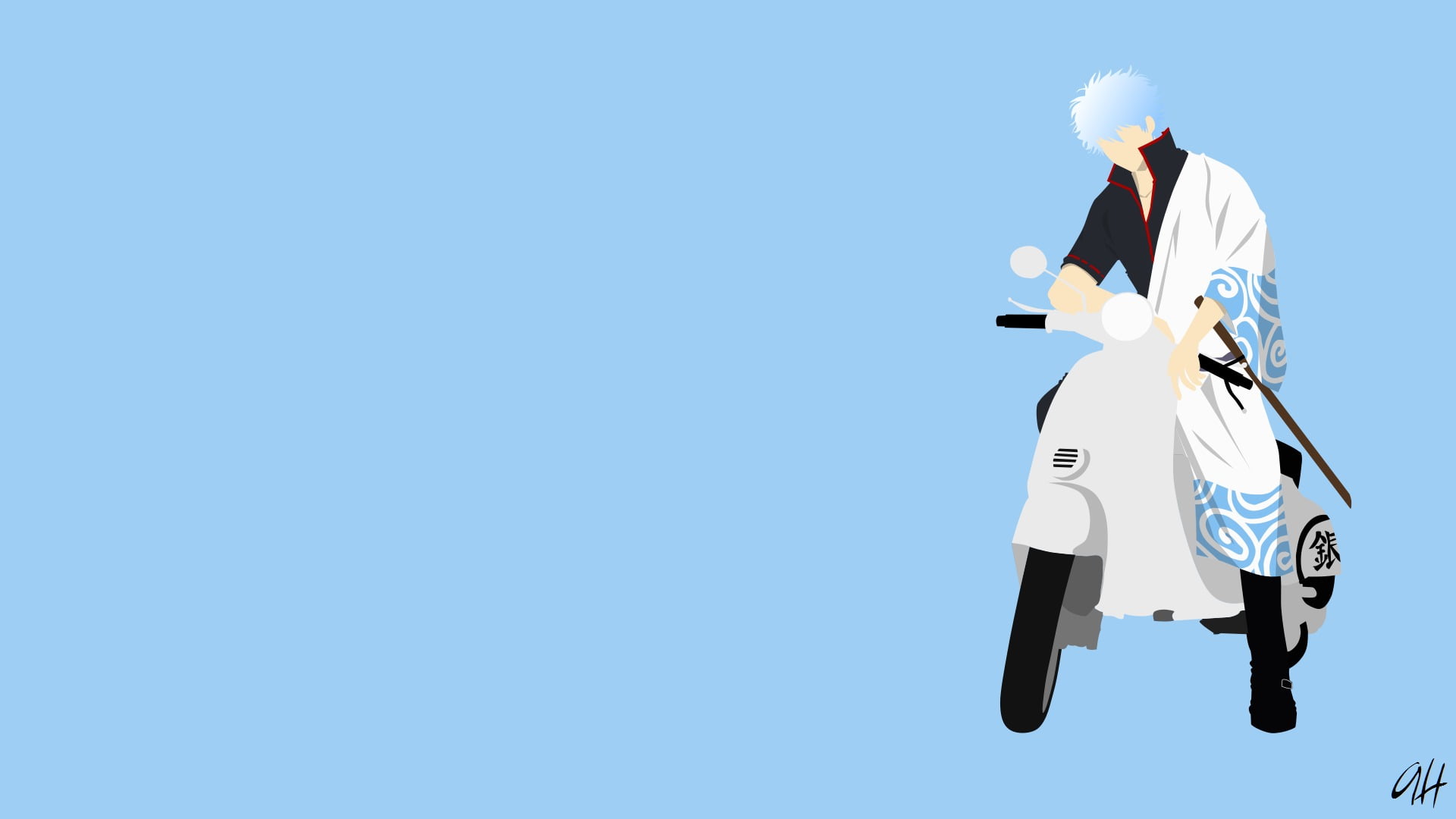 nature, men, sky, one person, Gintama, standing, three quarter length, sunny, adult, consumerism, clear sky, travel, day, anime boys, holding, blue, outdoors, HD Wallpaper