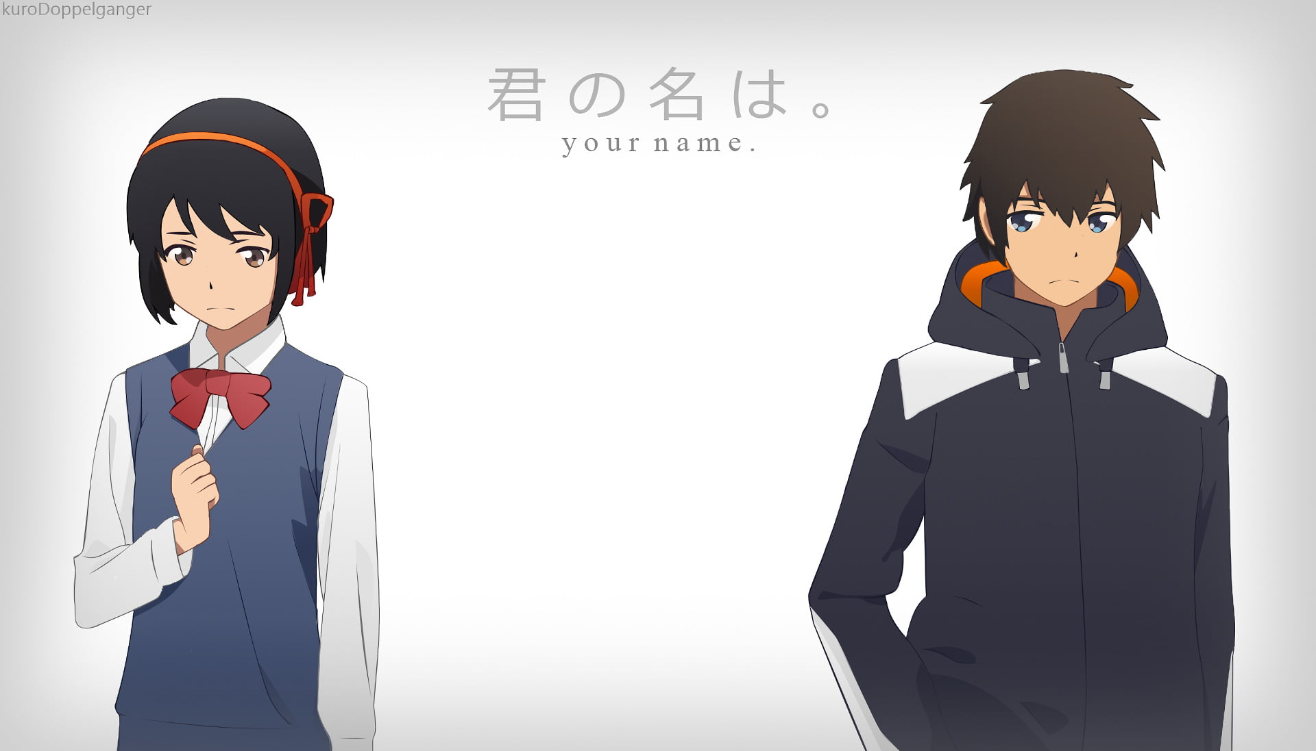 indoors, people, portrait, suit, white background, boys, businessman, menswear, education, two people, Anime, studio shot, Kimi No Na Wa., males, HD Wallpaper