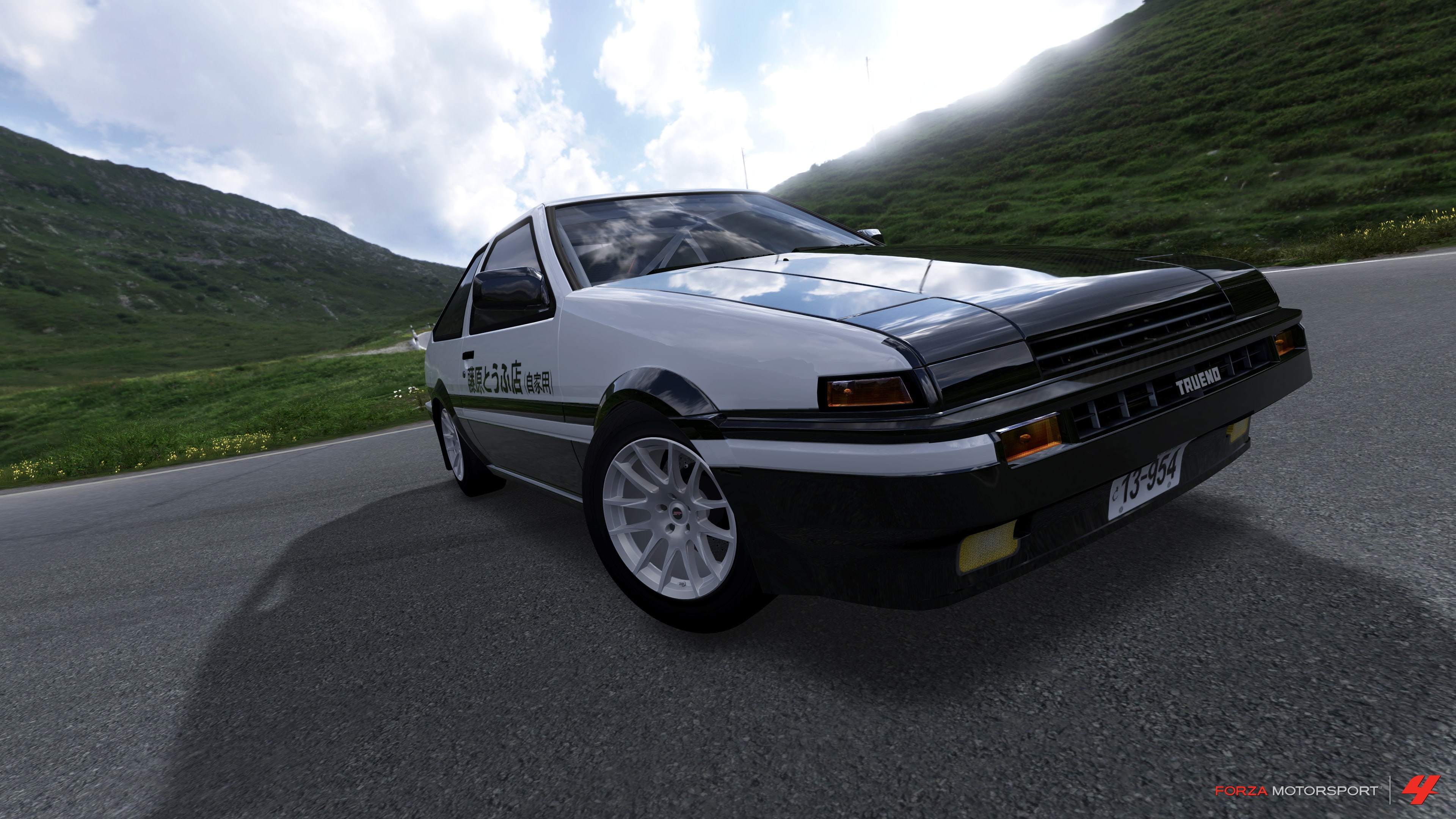 toyota, 4K, corolla, initial, trueno, panda, ae86, HD Wallpaper