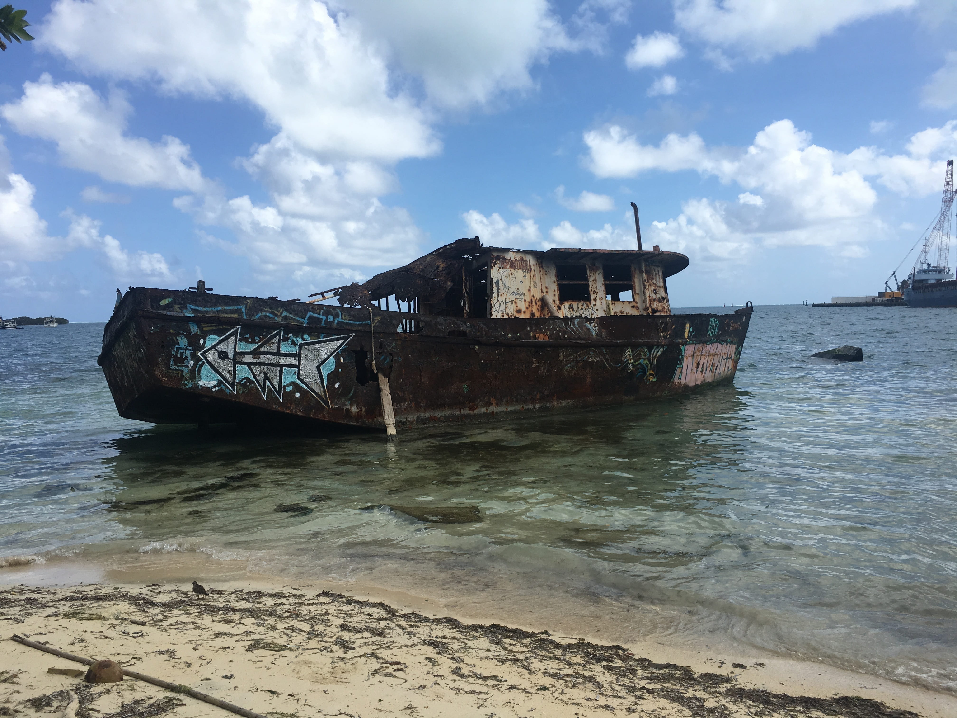 tranquility, ocean, mode of transportation, ruined, damaged, costa, quiet, mar, sea, cloud - sky, day, water, decline, Coconut Tree, beira mar, boat, blue, HD Wallpaper