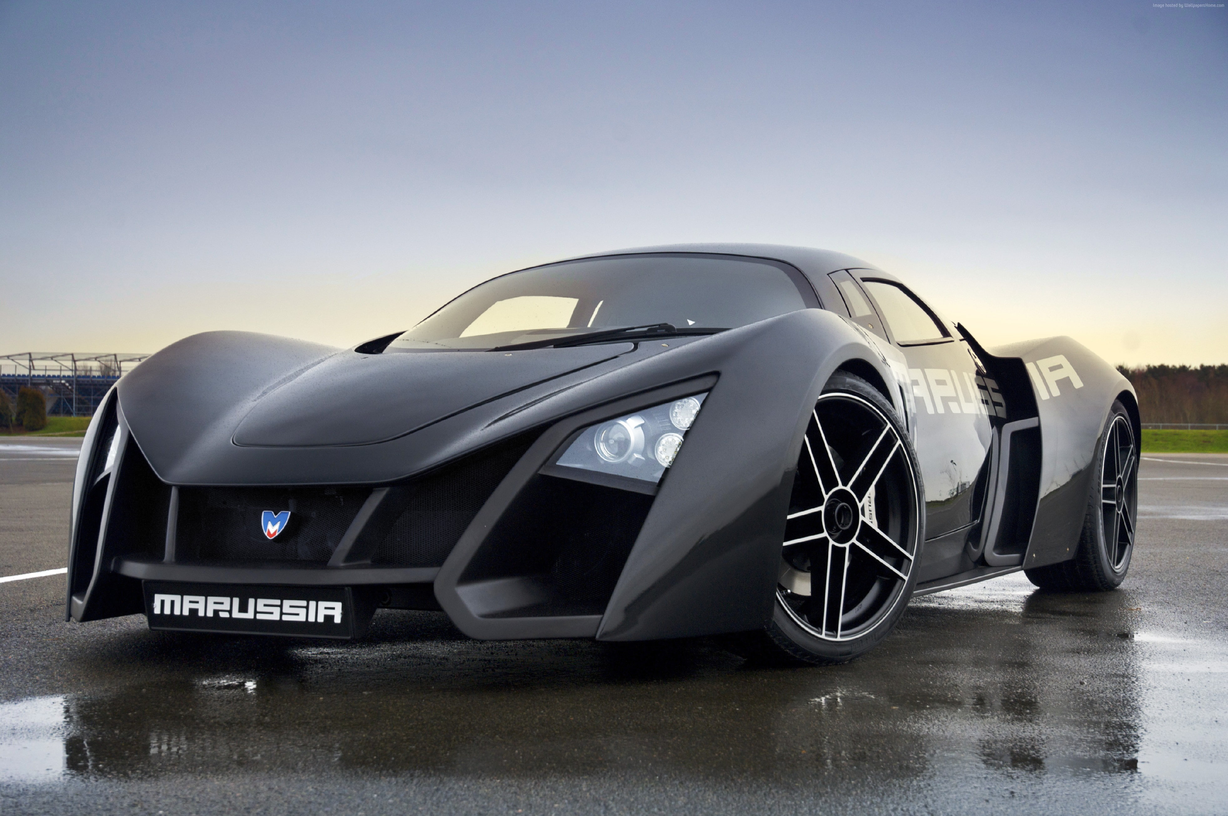 supercar, luxury cars, review, sports car, Marussia, 4K, front, test drive, Russian, HD Wallpaper