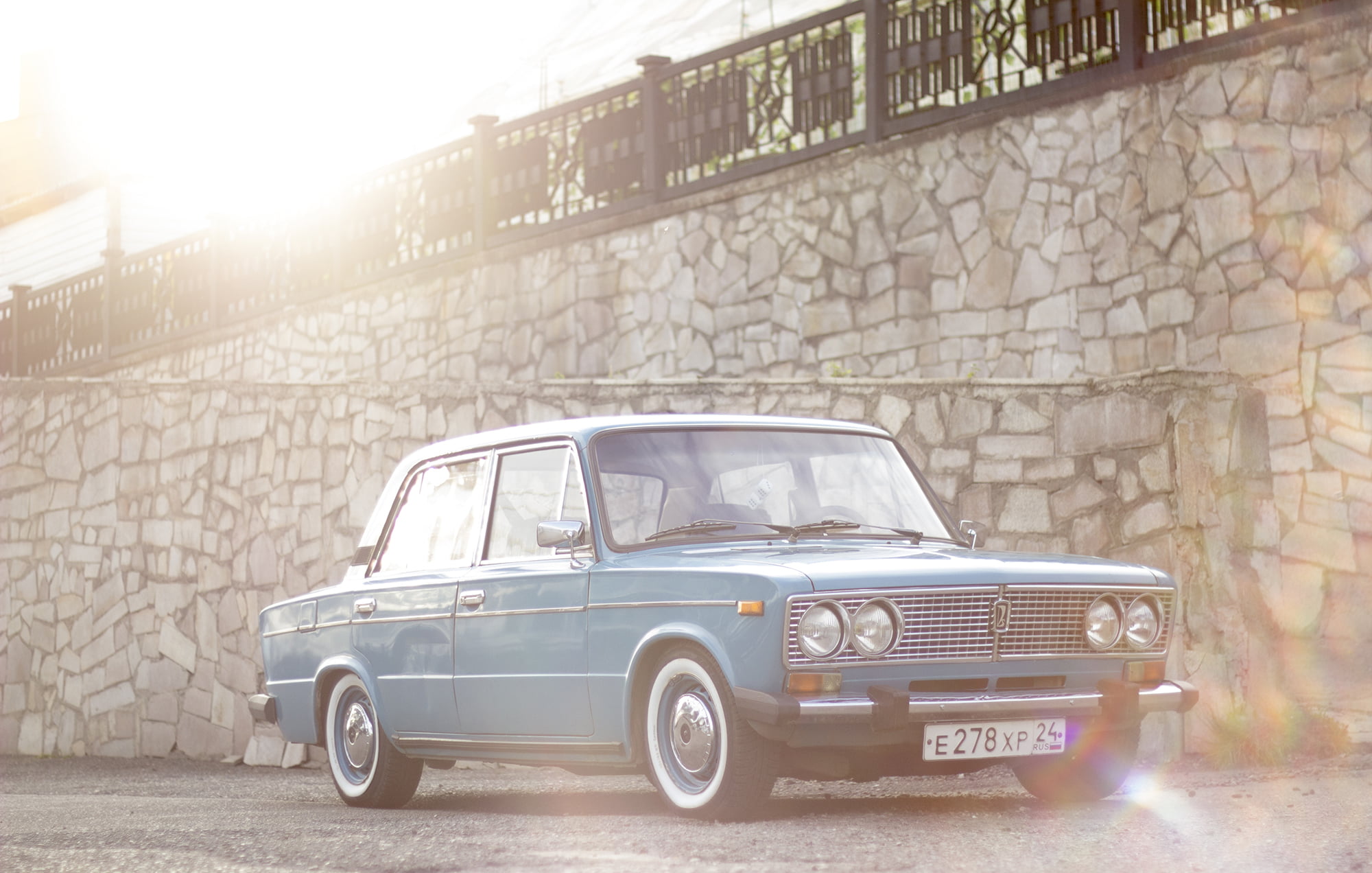 retro Styled, building exterior, classic, architecture, old-fashioned, city, road, engine, rear-View Mirror, vaz, Lada, front View, outdoors, sports Car, HD Wallpaper
