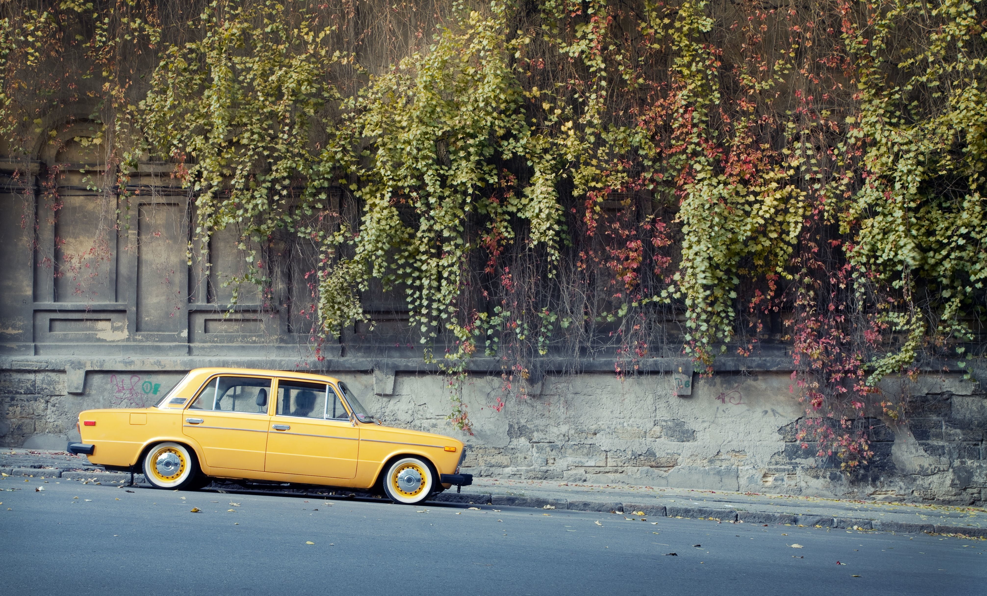 sedan, town, low classic, street, road, mode of transportation, motor vehicle, resto, cultures, sidewalk, city Life, cuba, retro Styled, old-fashioned, HD Wallpaper