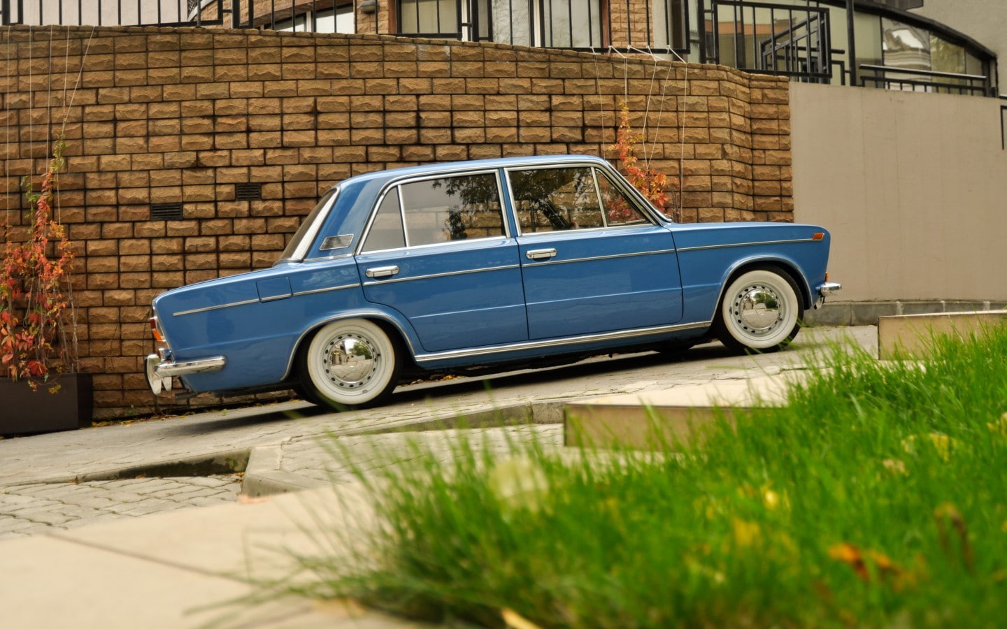 hd, classic, cars, blue, car, lada, 720P, sedan, HD Wallpaper