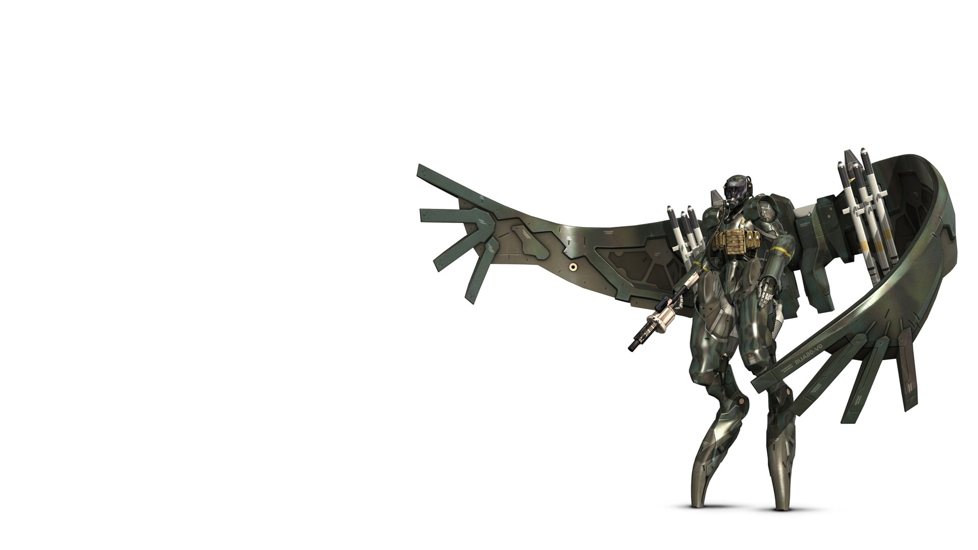 raging, hd, robot, 1080P, white, metal, solid, video games, raven, gear, HD Wallpaper
