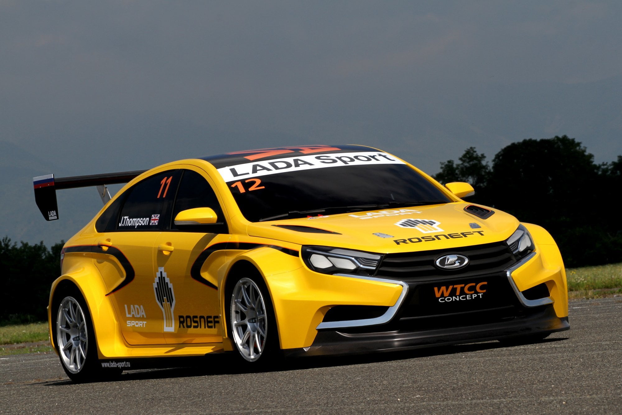 motor Racing Track, day, car, trophy, taxi, Lada, spain, drive, sports Venue, wheel, outdoors, sky, Vesta, Concept, engine, Sport car, sports, number, motor vehicle, HD Wallpaper