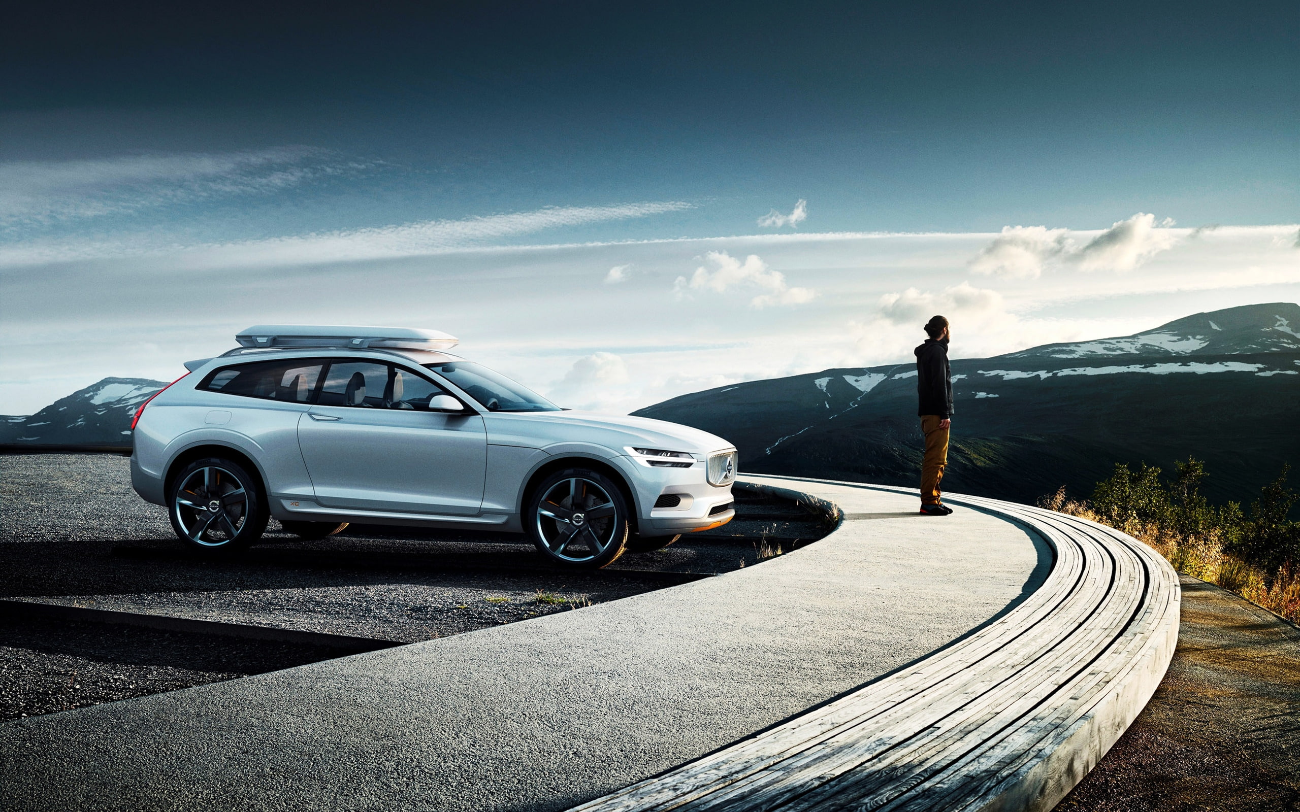 xc, concept, volvo, white, coupe, suv, 2K, beautiful, Volvo Concept, Volvo XC, HD Wallpaper
