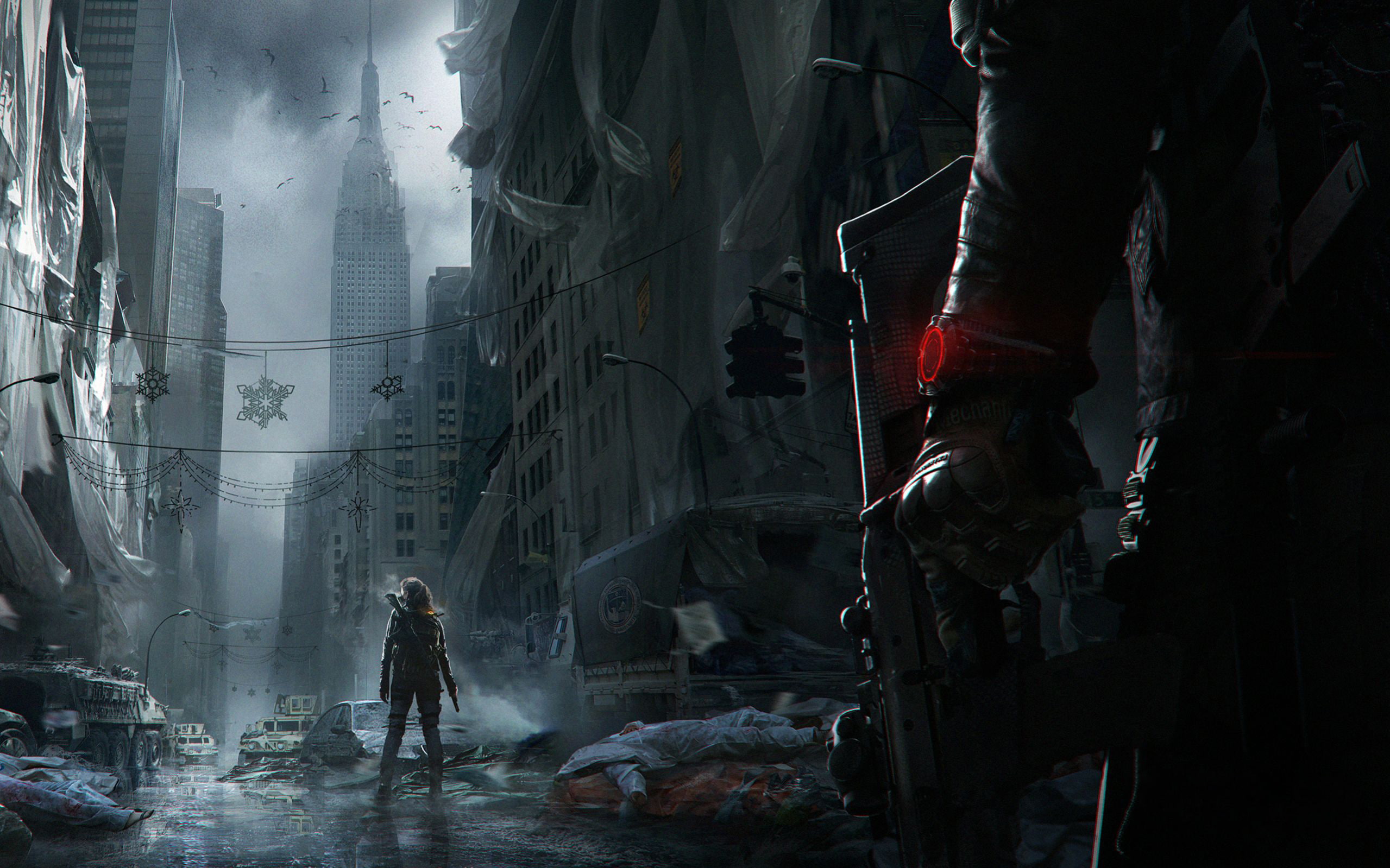 Equipment, Tom Clancys The Division, Apocalypse, The situation, Fog, Light, People, Building, Smoke, Art, 1080P, Weapons, Ubisoft Entertainment, Sign, HD Wallpaper