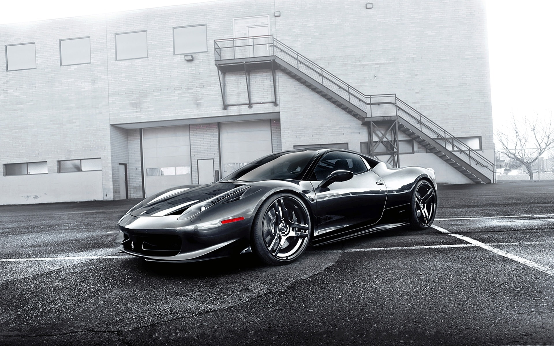 black, 1080P, Gray, italia, sports, Supercar, car, Ferrari, HD Wallpaper