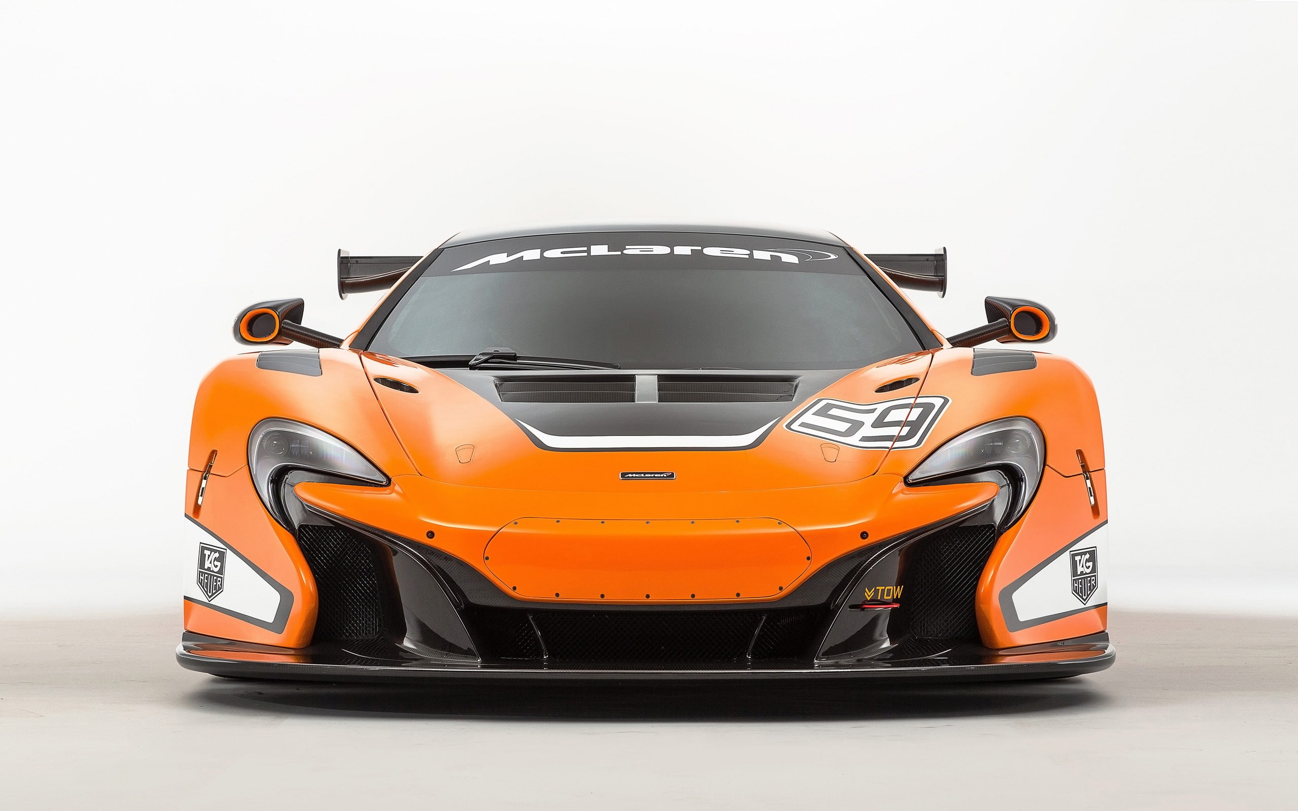 2015, sports, s, View, car, 2K, Supercar, Front, gt, Orange, McLaren, black, HD Wallpaper