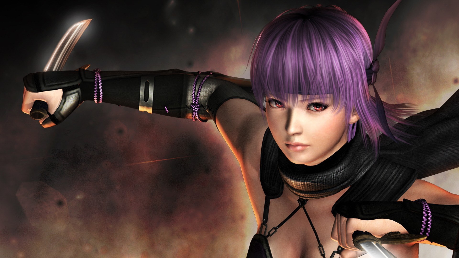 indoors, beauty, arts culture and entertainment, human limb, night, one person, security, women, futuristic, adult, 1080P, ninja gaiden 3 razors edge, HD Wallpaper