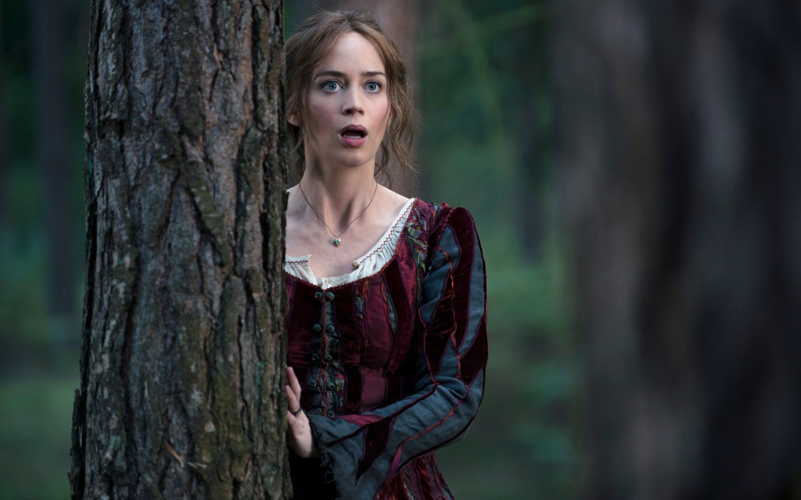 2K, woods, emily blunt, into the woods, blunt, emily, HD Wallpaper