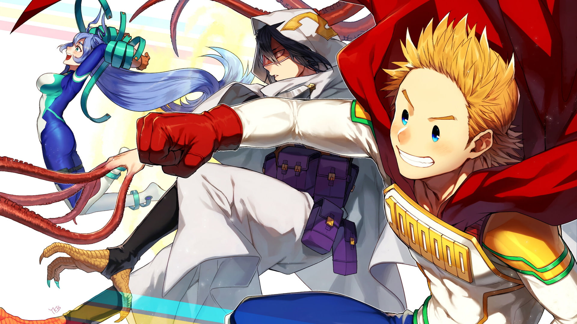 Mirio Togata, Anime, 1080P, My Hero Academia, Tamaki Amajiki, Nejire Hado, HD Wallpaper