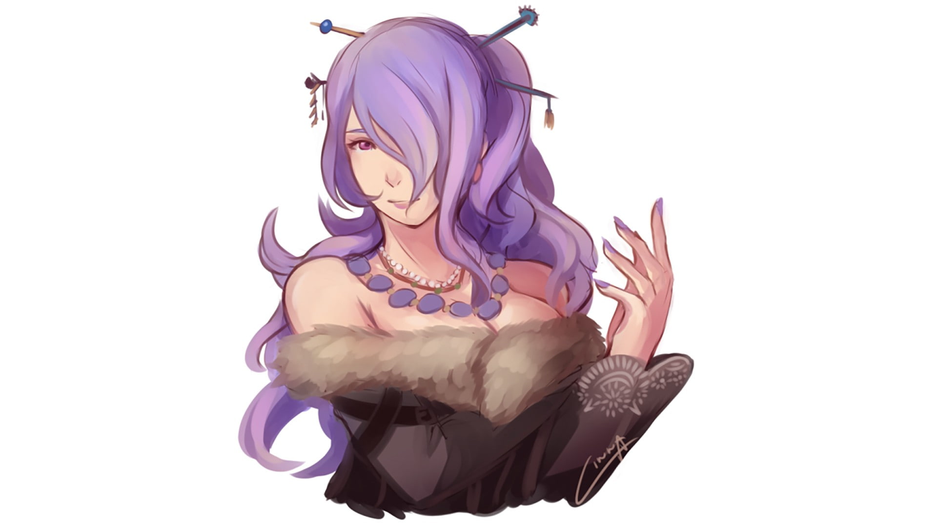 Fire Emblem, purple hair, Camilla (Fire Emblem), 1080P, HD Wallpaper