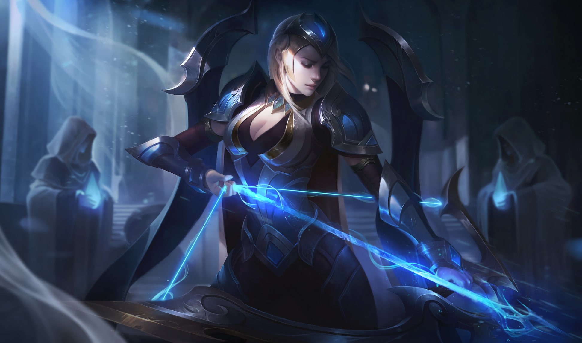 League Of Legends, Championship Ashe, Ashe (League of Legends), 1080P, artwork, weapon, HD Wallpaper