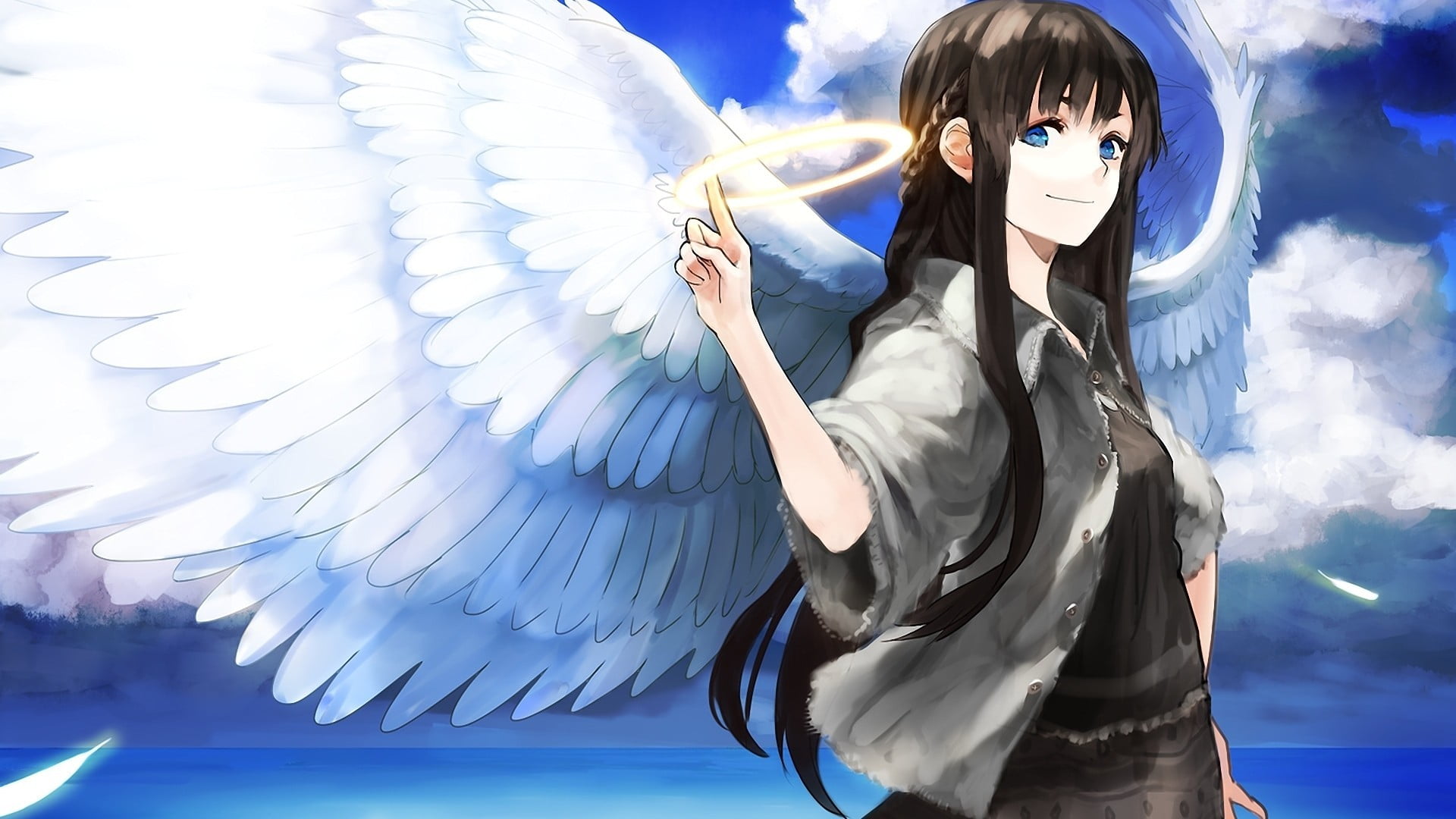 women, angel, real people, white color, character, 1080P, day, costume, female, nature, original characters, leisure activity, anime girls, anime, arts culture and entertainment, HD Wallpaper