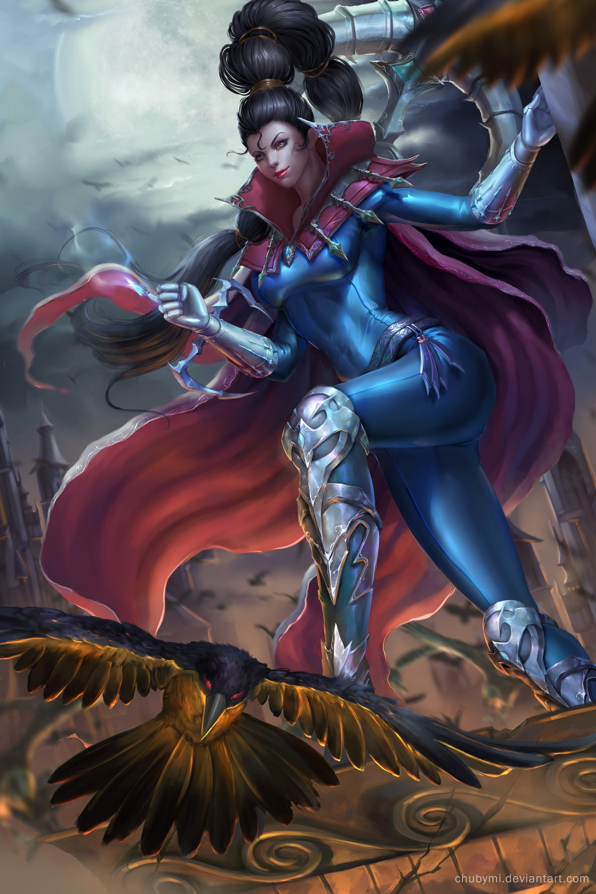 legends, beautiful woman, League of Legends, long hair, creativity, adult, women, activity, ADC, Vayne, eagle, elegance, artist, clothing, beautiful people, Phone HD Wallpaper