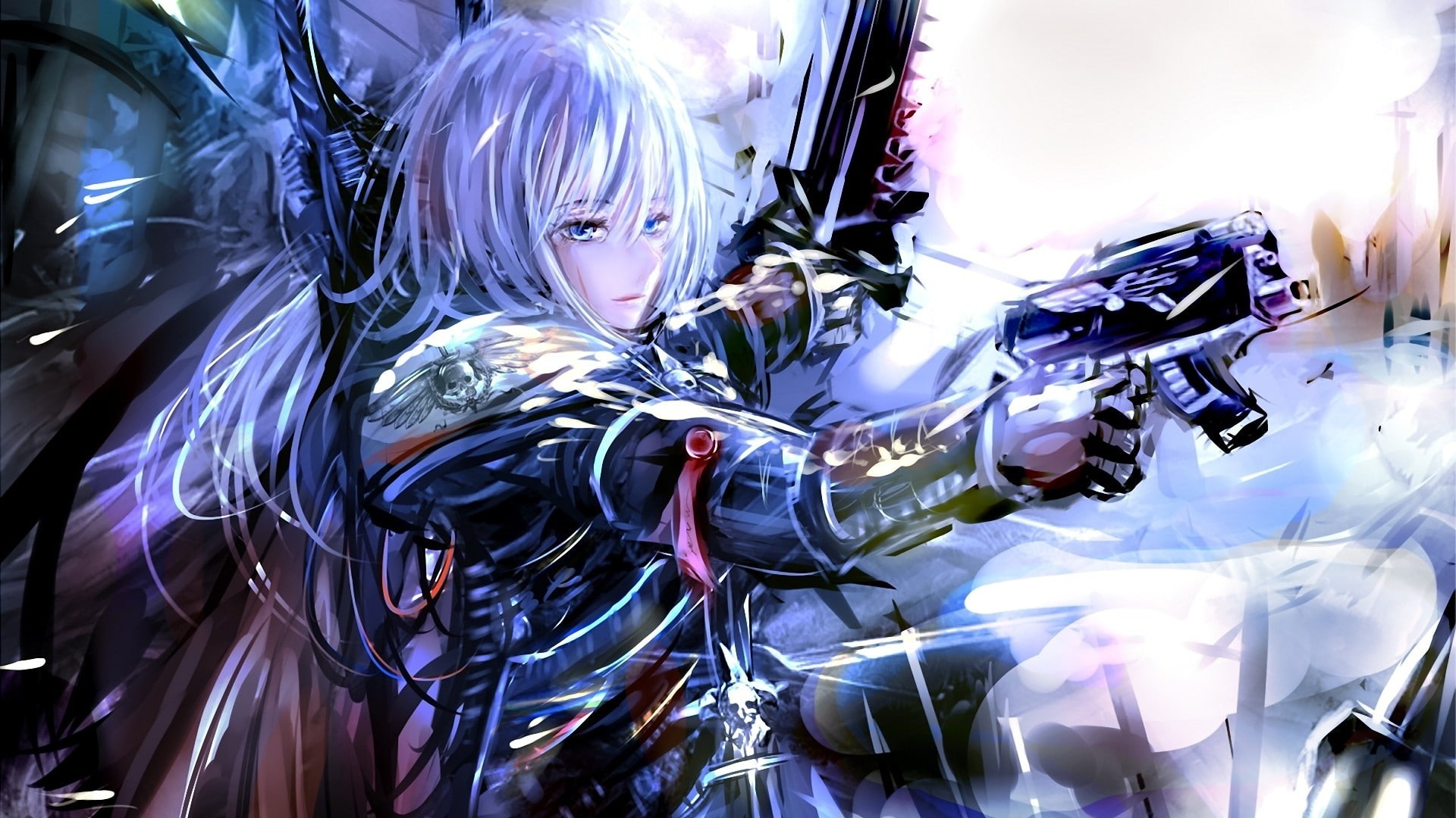gun, 1080P, girls with guns, futuristic, bolter, digital art, Sister of Battle, WH40K, HD Wallpaper