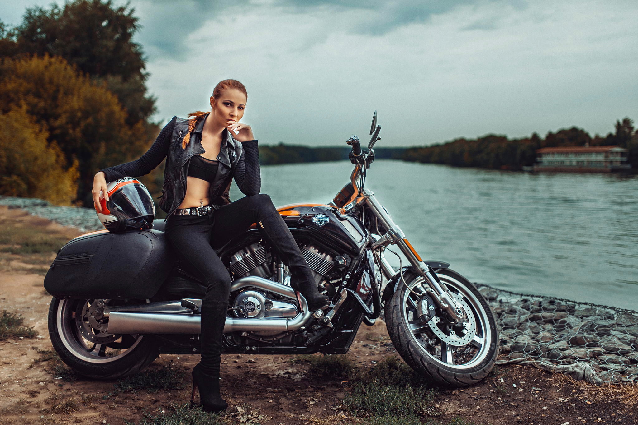 zip, summer, looking at camera, riding, cheerful, men, transportation, leather, motorcycle, land Vehicle, caucasian Ethnicity, 1080P, one Person, mode of transportation, HD Wallpaper