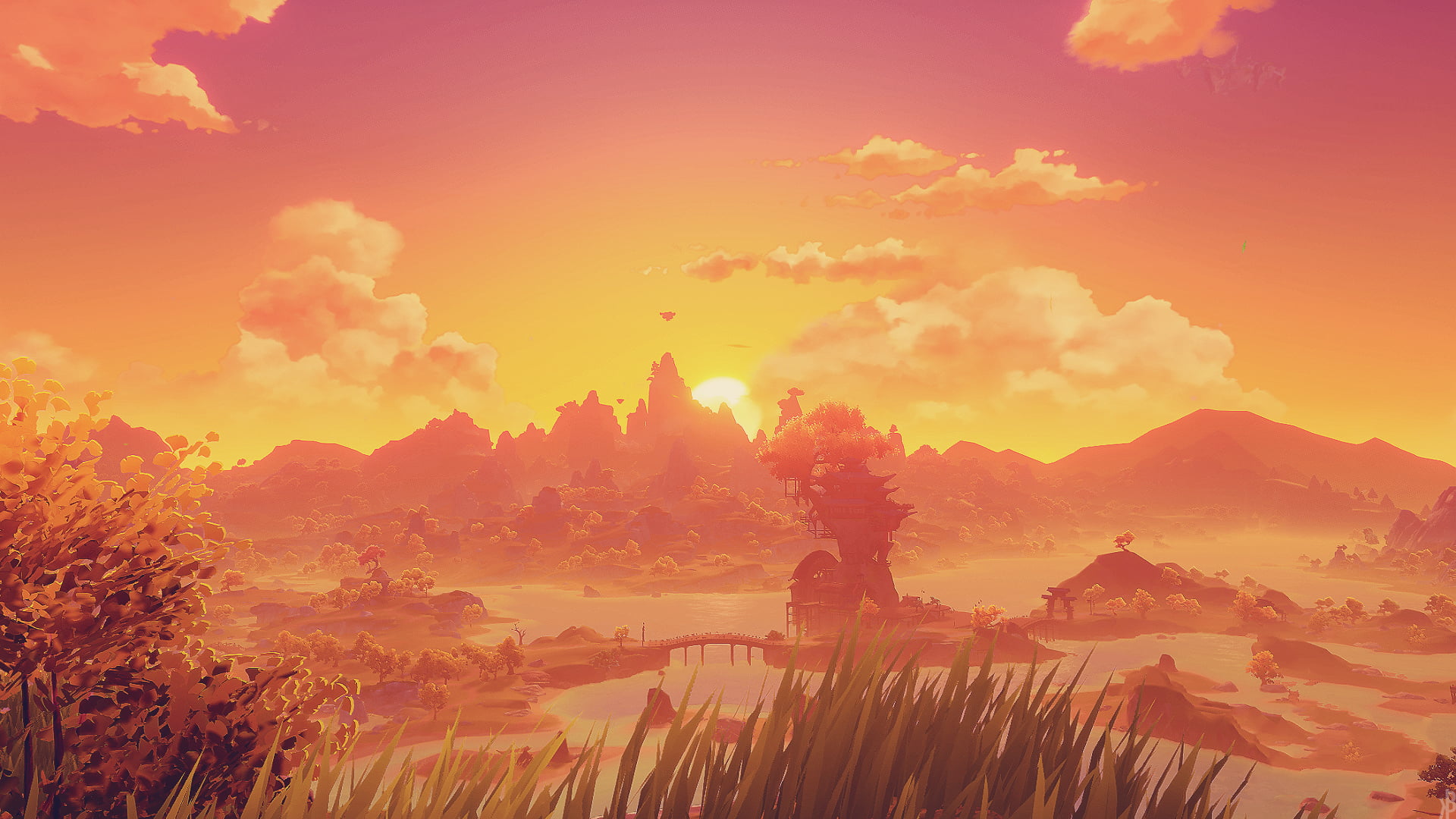 Genshin Impact, Genshin, landscape, 1080P, video games, HD Wallpaper