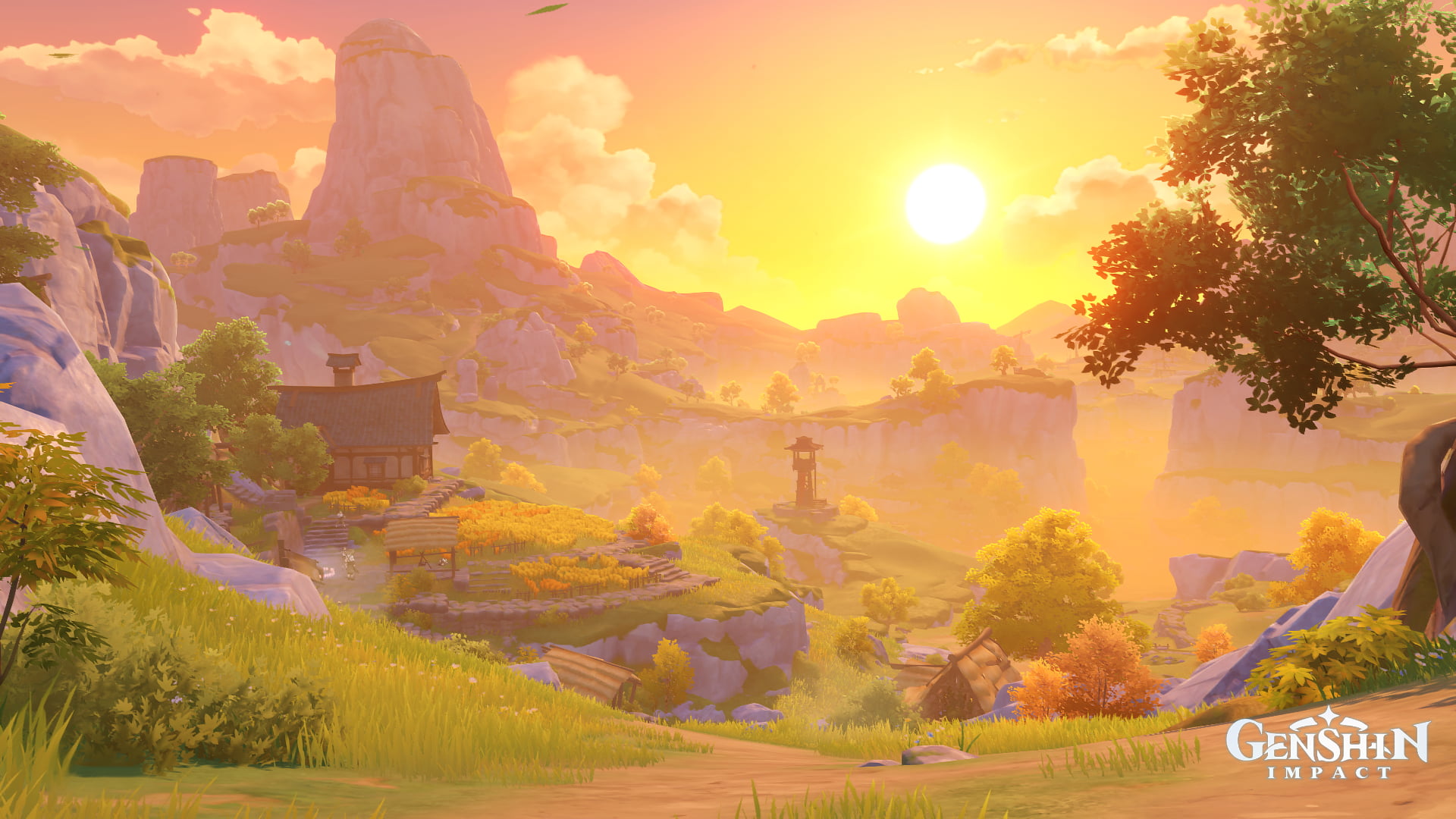 Genshin Impact, video game art, 1080P, Genshin, landscape, HD Wallpaper