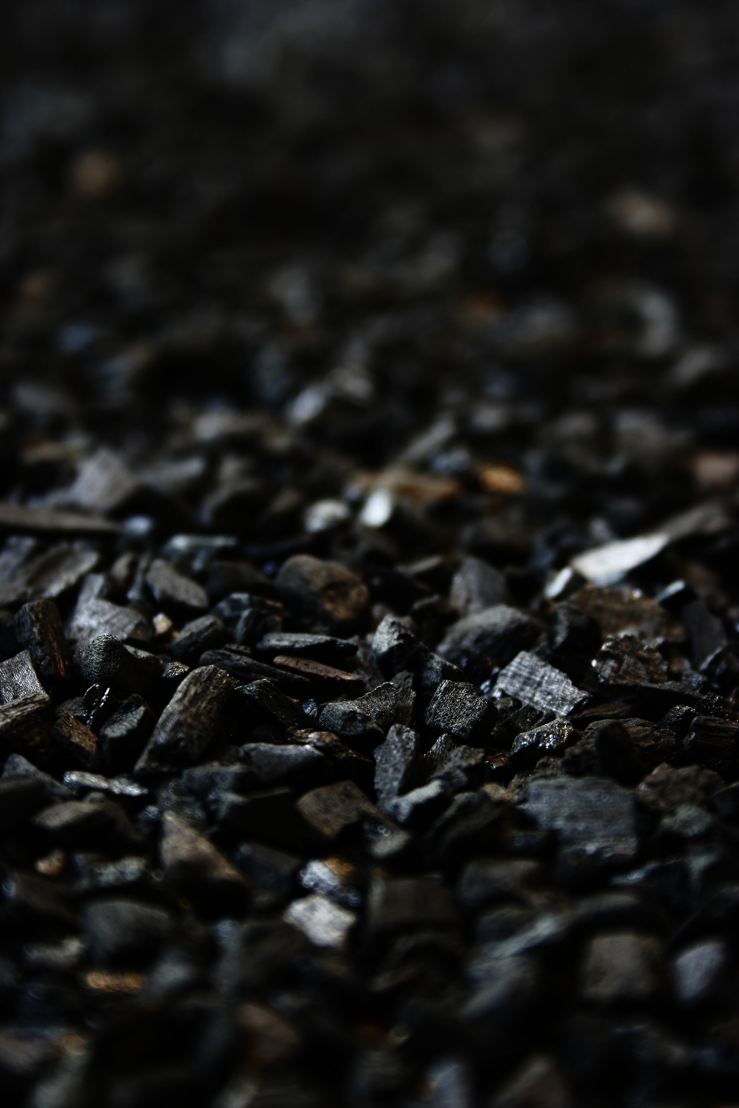 black, carbon, coal, stones, 4K, Phone HD Wallpaper