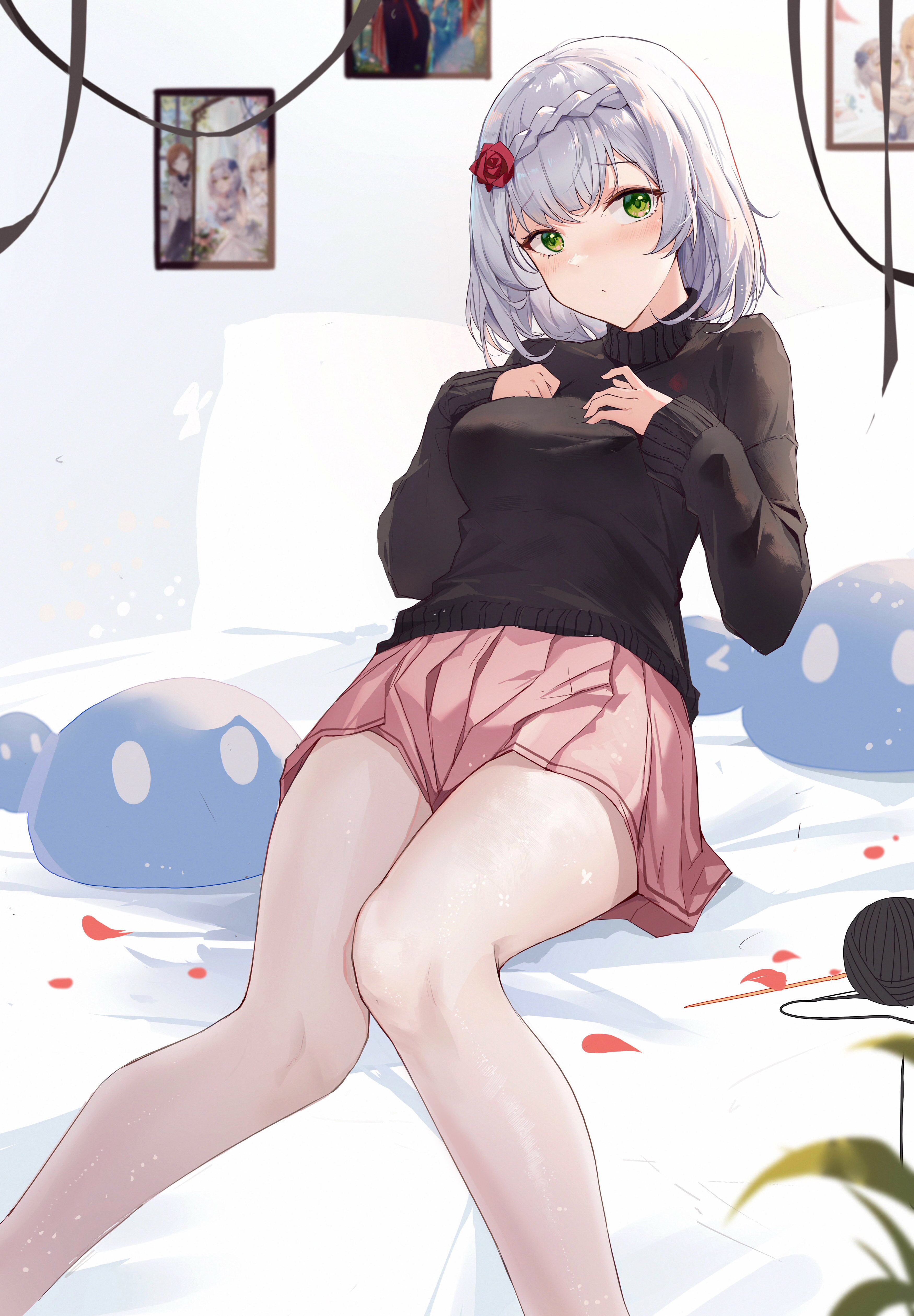 Genshin Impact, Noelle (Genshin Impact), Ya ju, anime girls, 4K, thighs, Phone HD Wallpaper