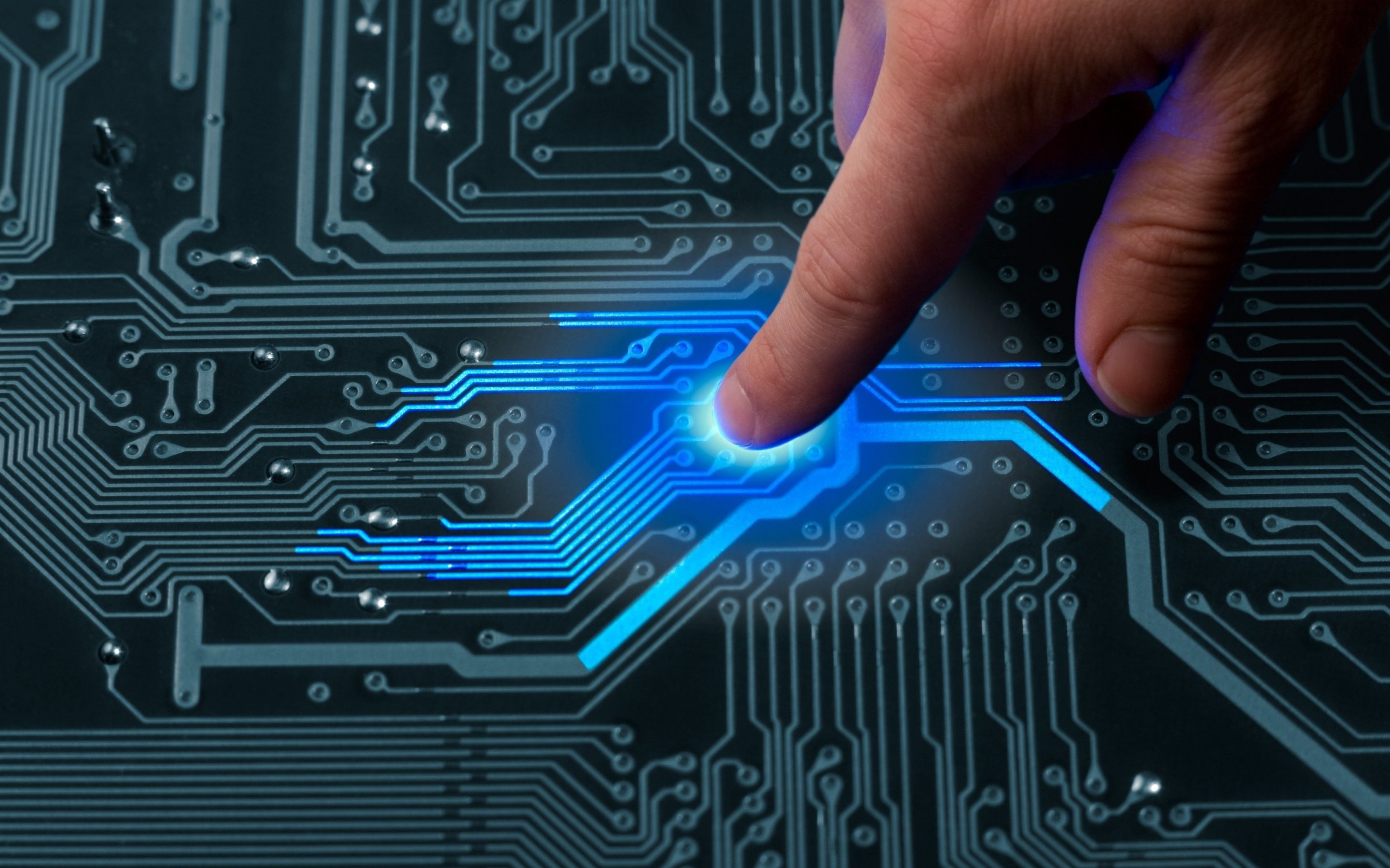 technology, fingers, Hi-Tech, lights, one touch, 2K, electricity, digital art, audio-technica, HD Wallpaper