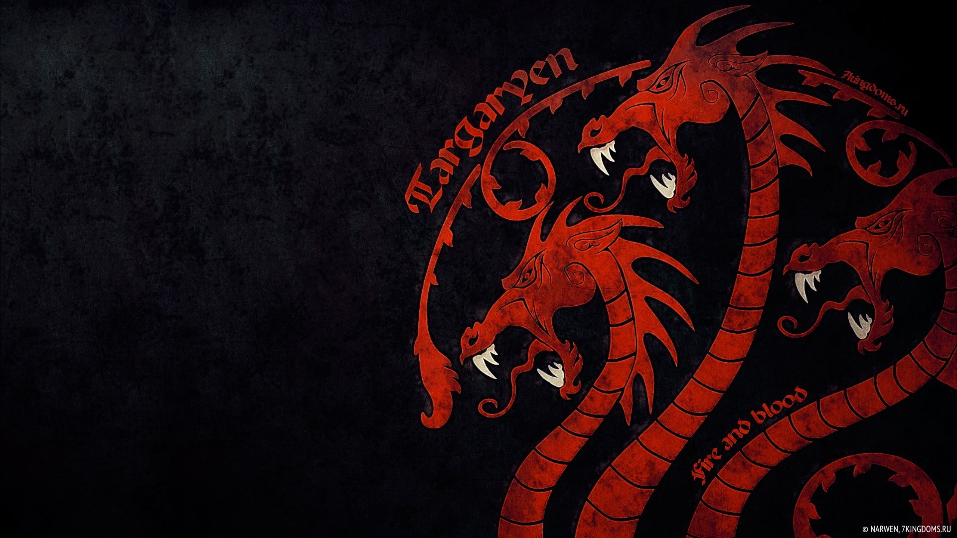House Targaryen, fire and blood, sigils, dragon, 1080P, Game of Thrones, HD Wallpaper