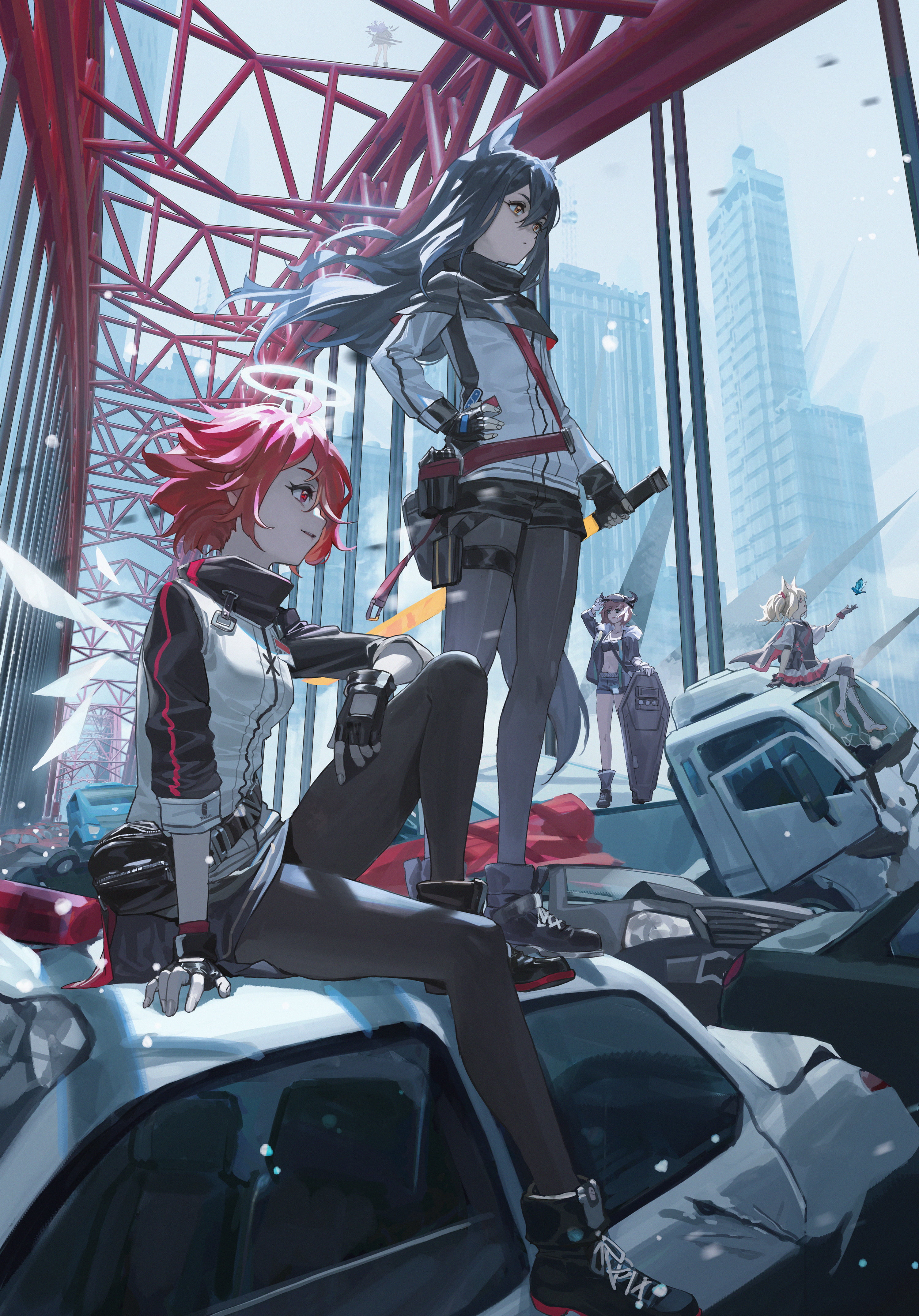 Arknights, Texas (Arknights), anime girls, anime, 4K, kirino ttk, Phone HD Wallpaper