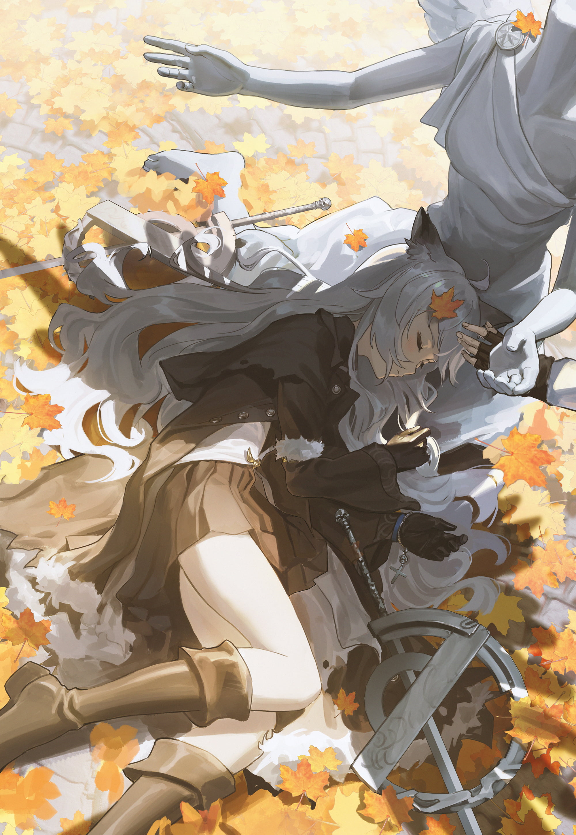 2K, anime, Arknights, anime girls, kirino ttk, Lappland (Arknights), Phone HD Wallpaper