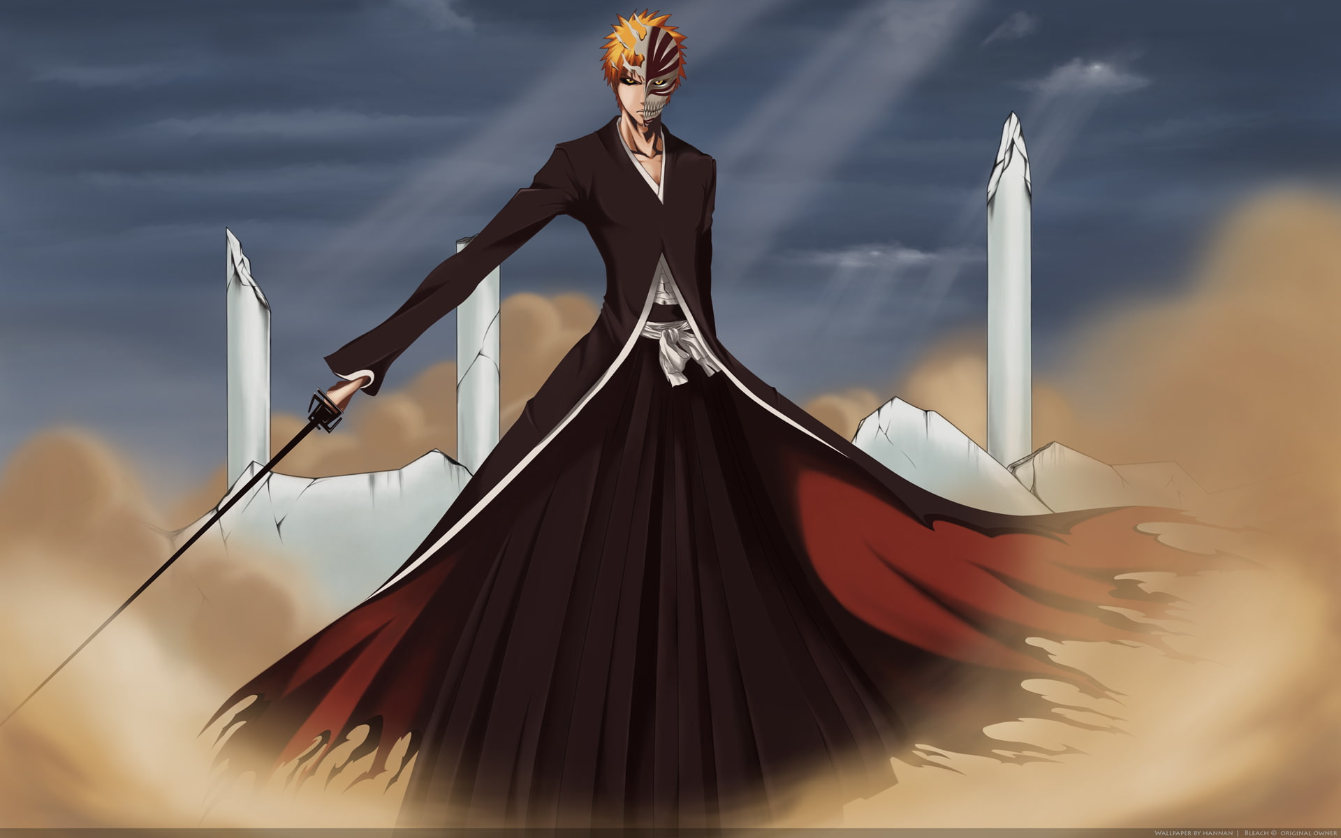Bankai, 1080P, Warrior, Anime, Bleach, Ichigo Kurosaki, Sword, HD Wallpaper