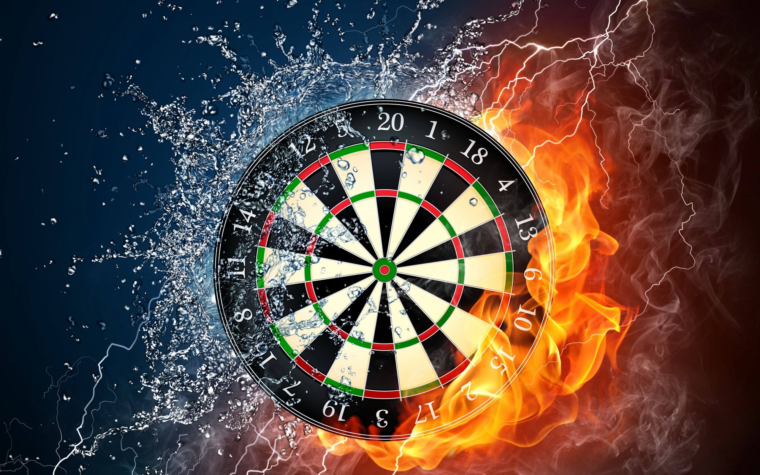 Spray, Fire, Pictures, Darts, 2K, Water, Smoke, Target, Creative, HD Wallpaper