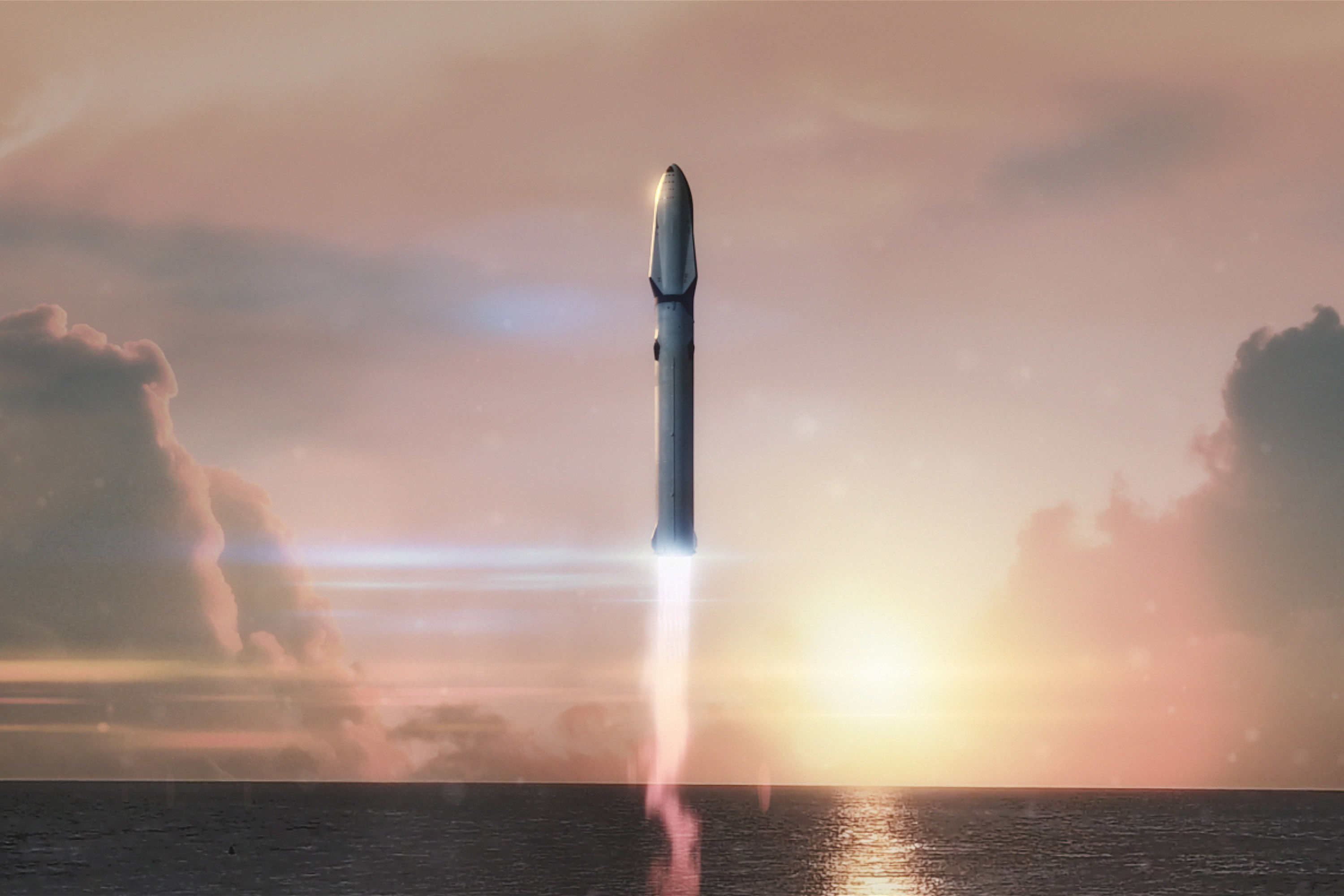 SpaceX, Big Falcon Rocket, 2K, BFR, HD Wallpaper