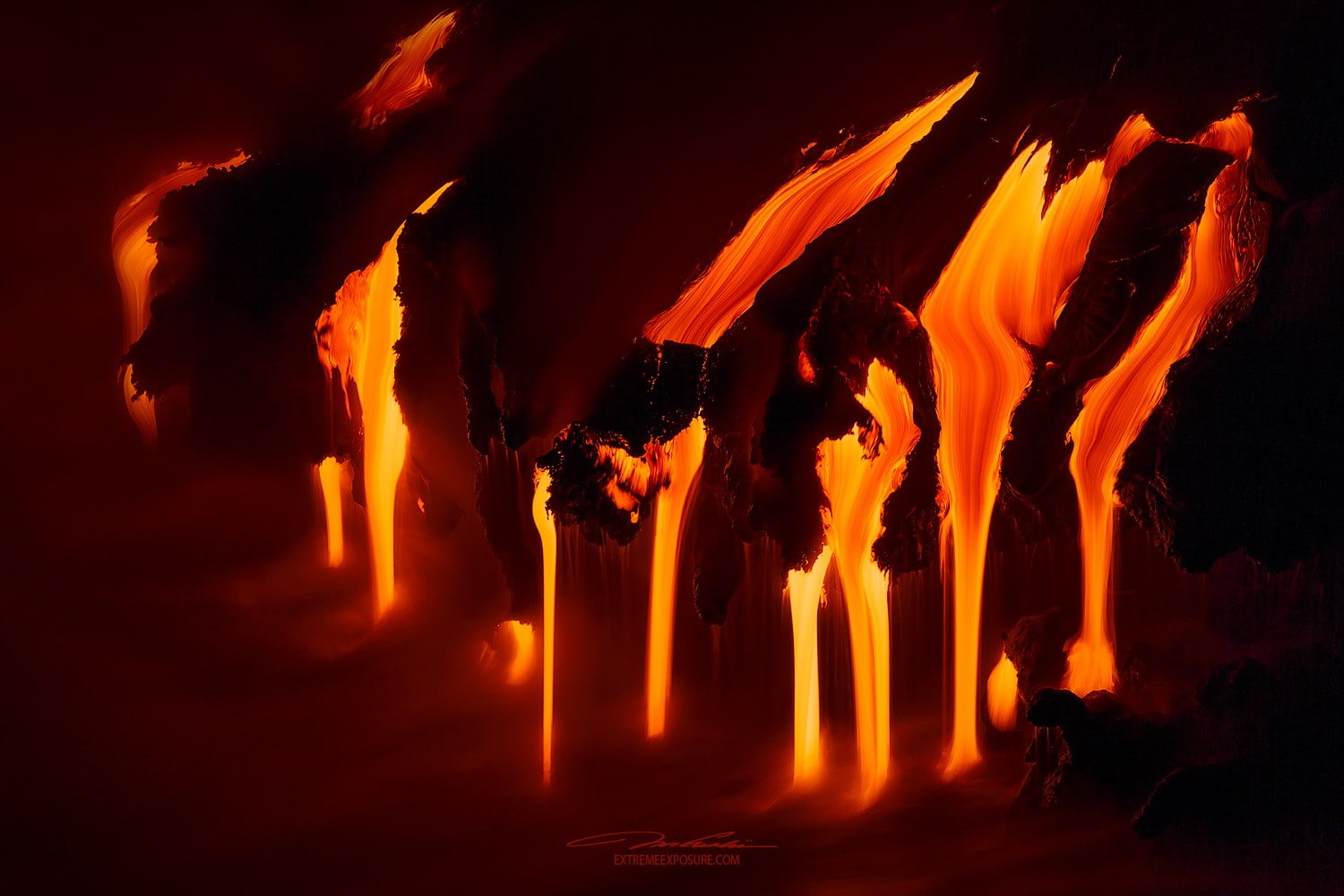 nature, rocks, Eruptions, 720P, Tom Kualii, Glowing, Lava, Hawaii, volcano, island, HD Wallpaper