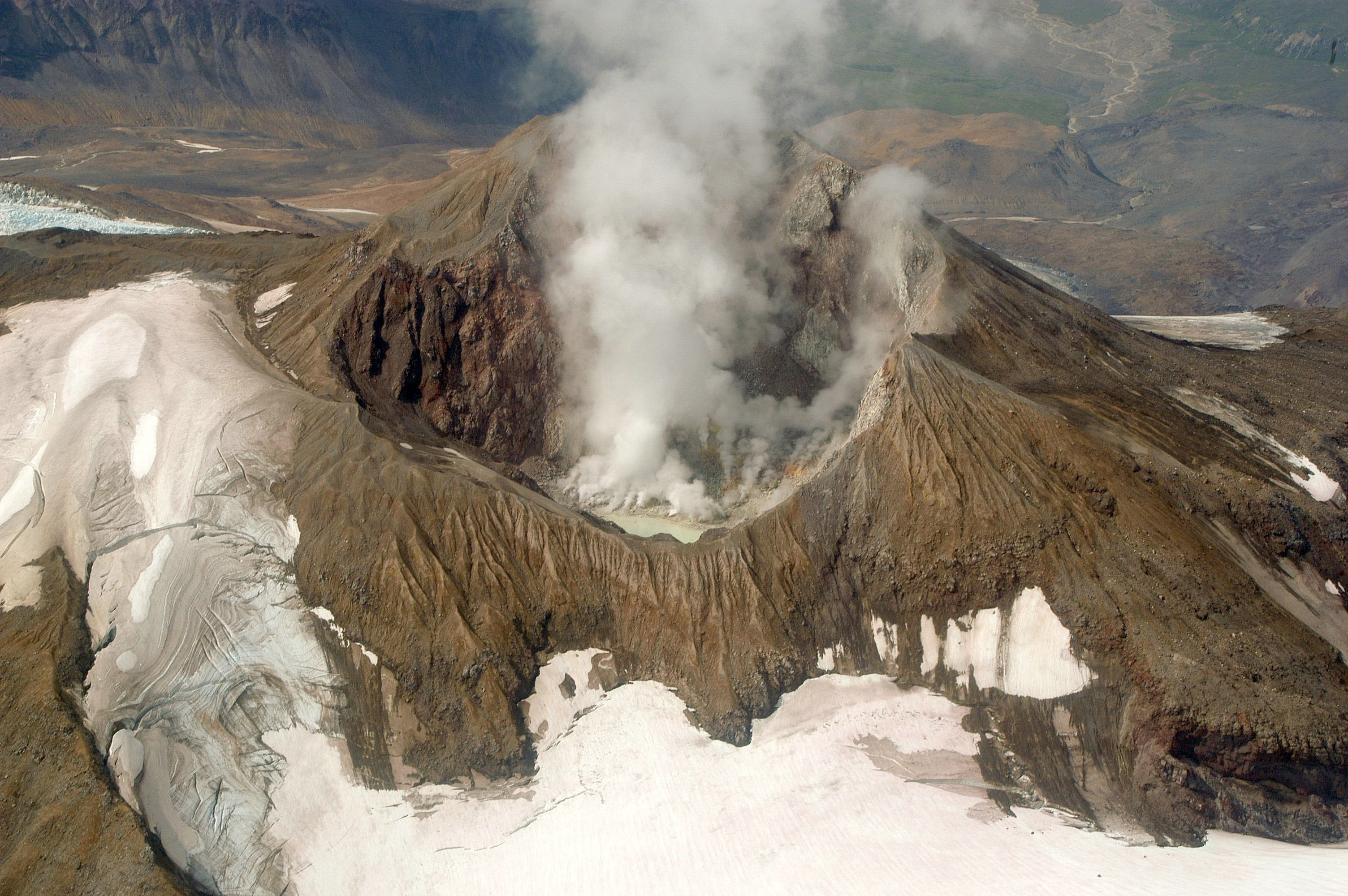volcanic Landscape, land, martin, ice, landscape, no people, scenics - nature, tranquility, mount, arid climate, Mount Martin, lava, physical geography, HD Wallpaper