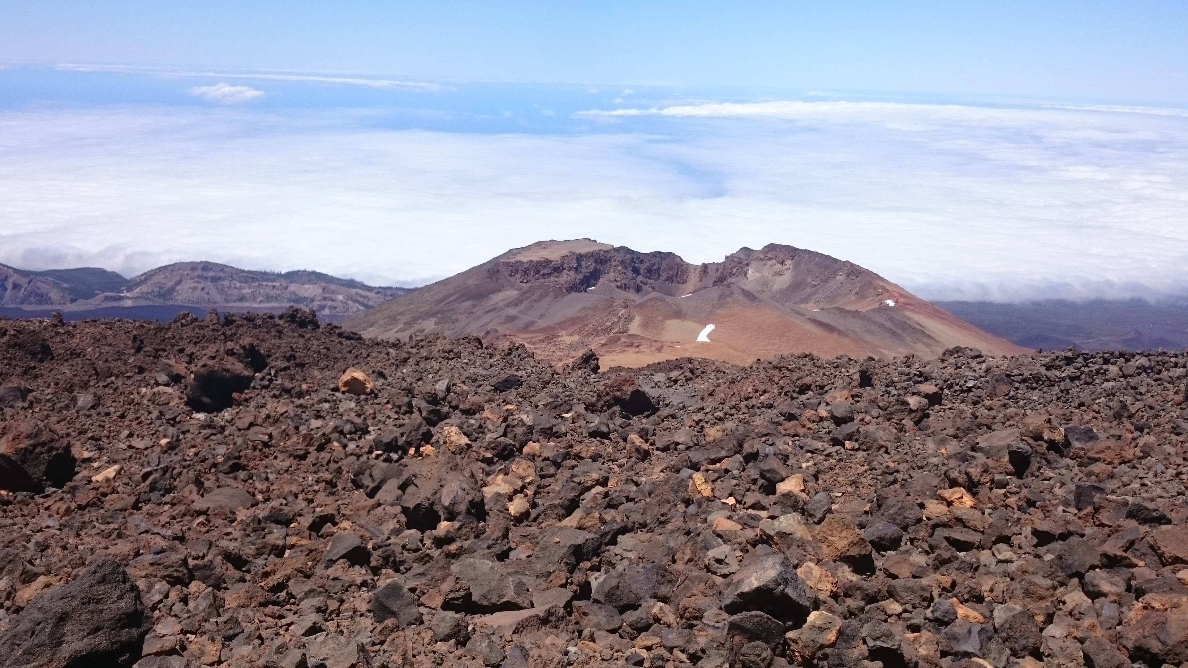 crater, lava, day, formation, environment, geology, desert, outdoors, teide national park, rock, tranquil scene, blue, Volcano, volcanic Landscape, 4K, HD Wallpaper