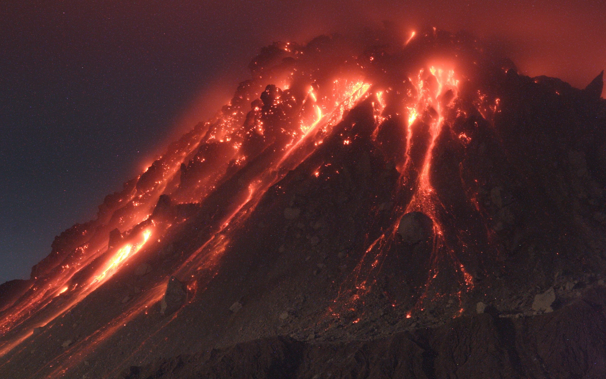 Magma, Hot, Volcano, 2K, HD Wallpaper