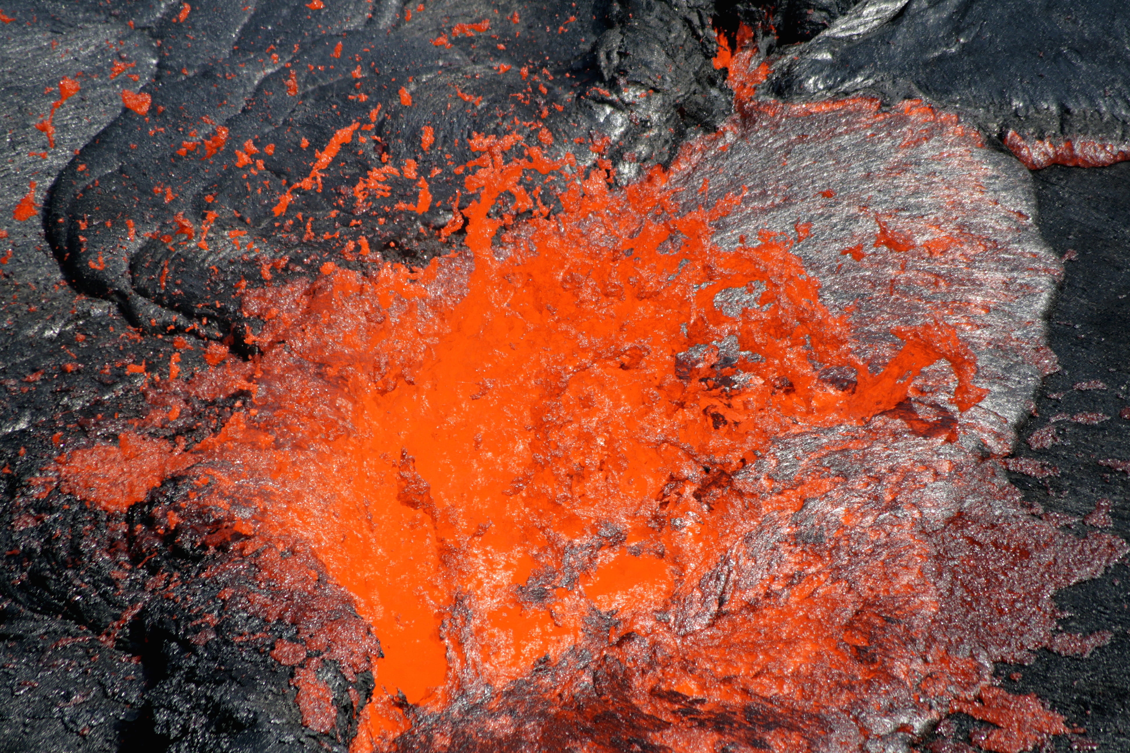 lava lake, heat - temperature, land, backgrounds, orange color, erta alé, 4K, volcano, beauty in nature, power, nature, geology, danakil, magma, water, HD Wallpaper