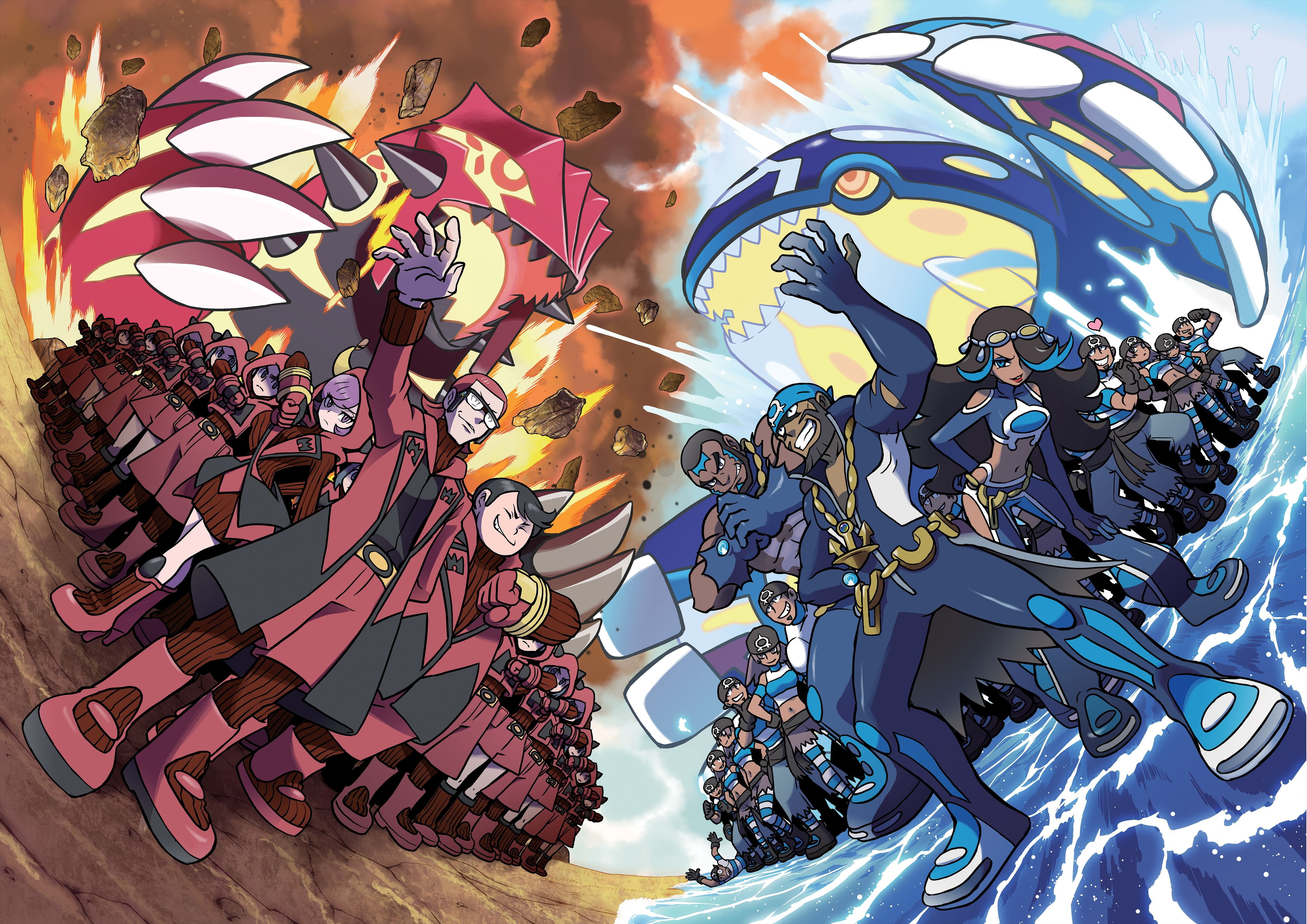4K, magma, Pokemon, Team, aqua, HD Wallpaper
