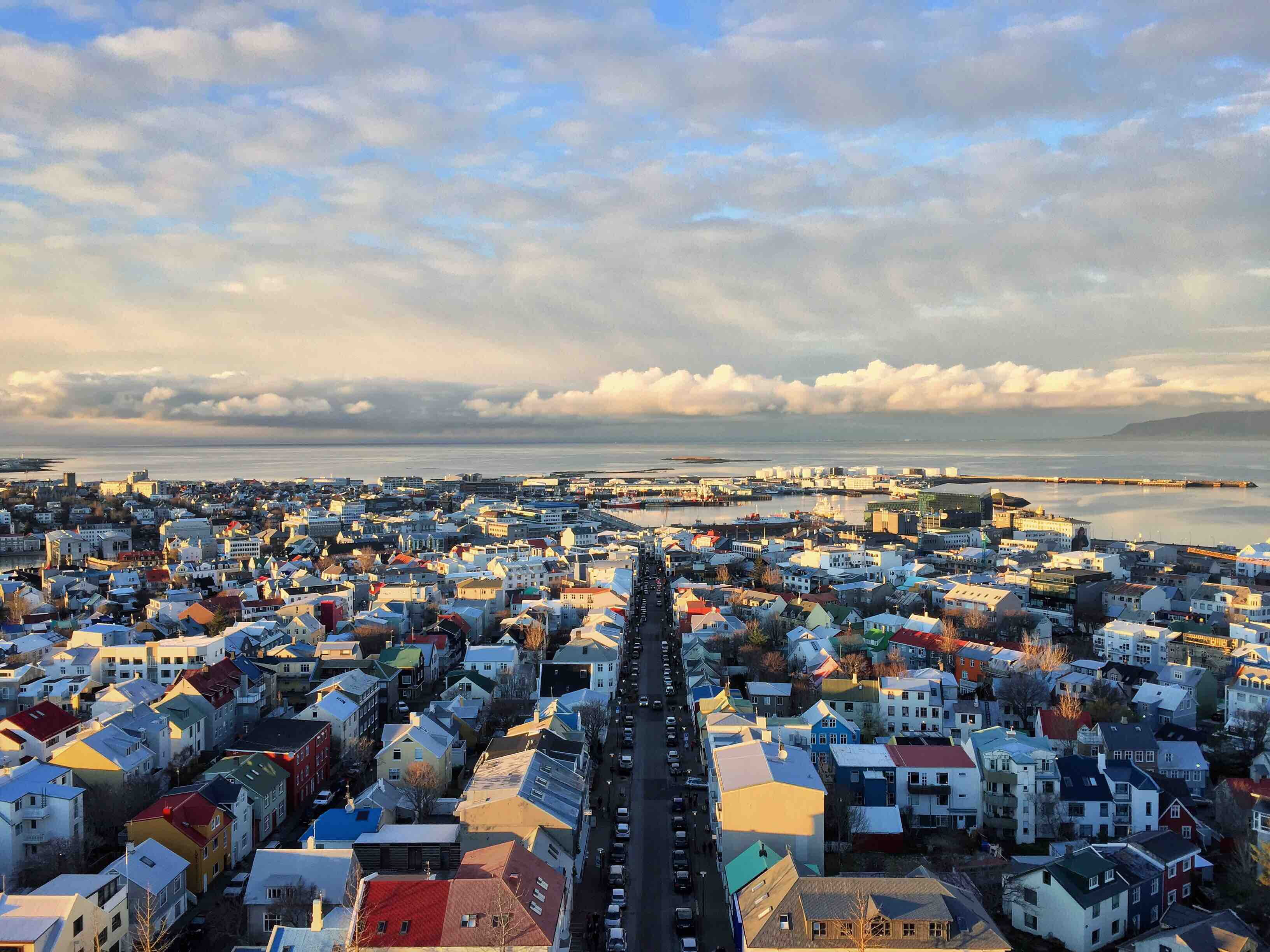 reykjavik, nature, water, iceland, built structure, sunset, residential district, city, aerial view, high angle view, building exterior, outdoors, architecture, HD Wallpaper