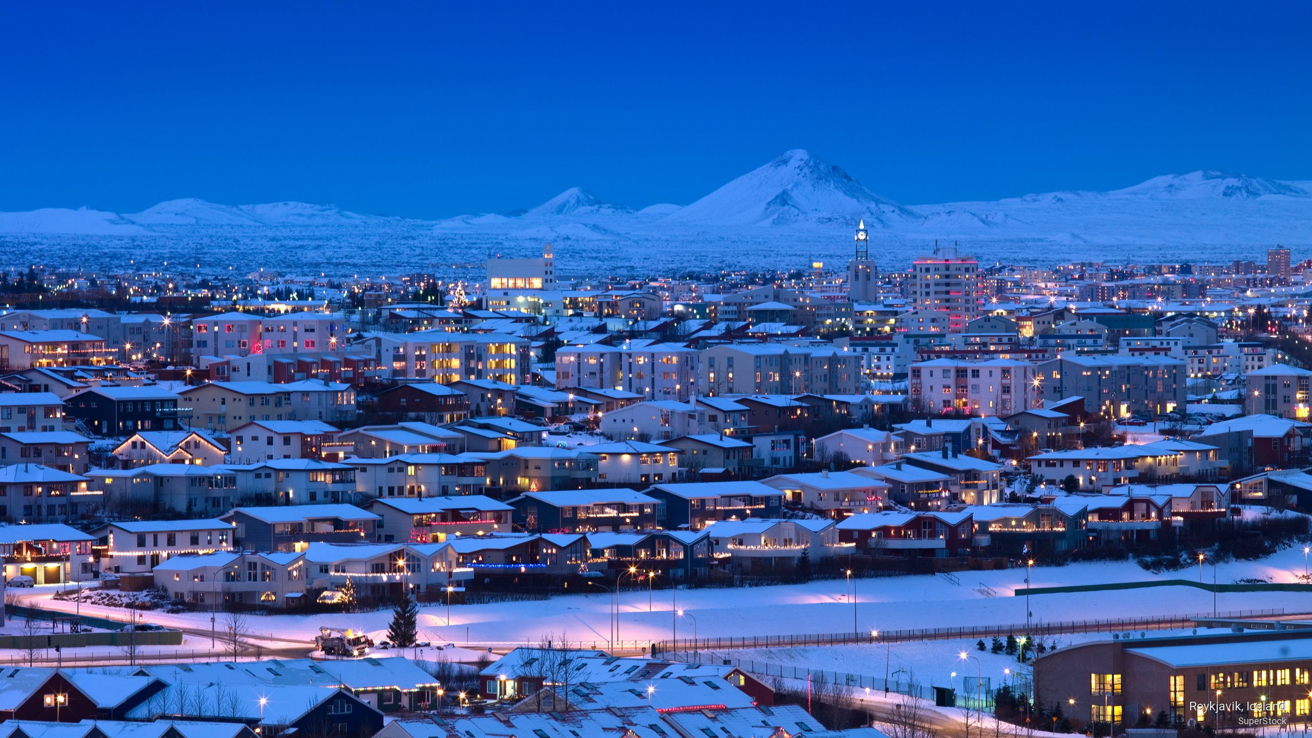 iceland, reykjavik, Winter, 2K, HD Wallpaper