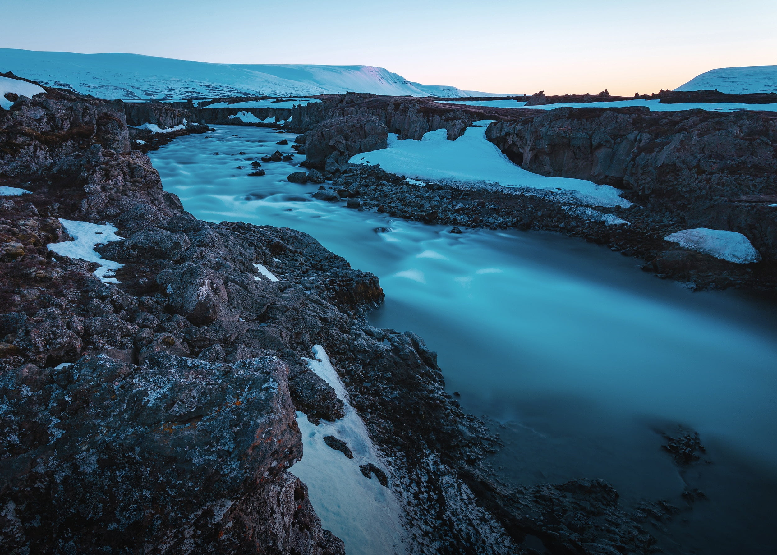 godafoss, coastline, vacations, volcano, dusk, travel Destinations, sea, travel, snowcapped mountain, north, sky, scenics, water, no People, tranquil scene, HD Wallpaper