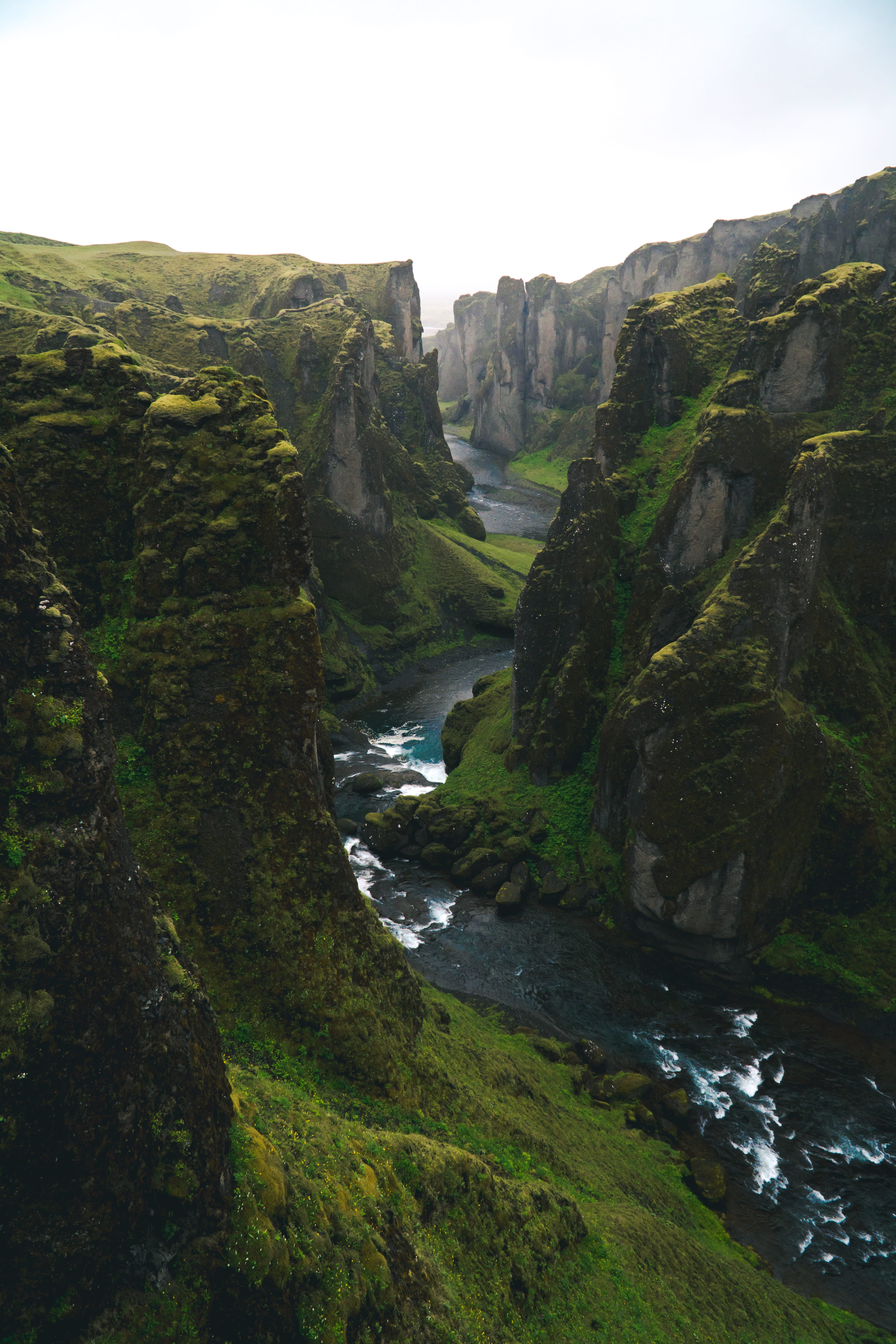scenic, tourism, grass, scenics, famous Place, water, fjord, mossy canyon, body, scandinavia, green Color, view, 5K, land, valley, travel, waterfall, mountains, Phone HD Wallpaper