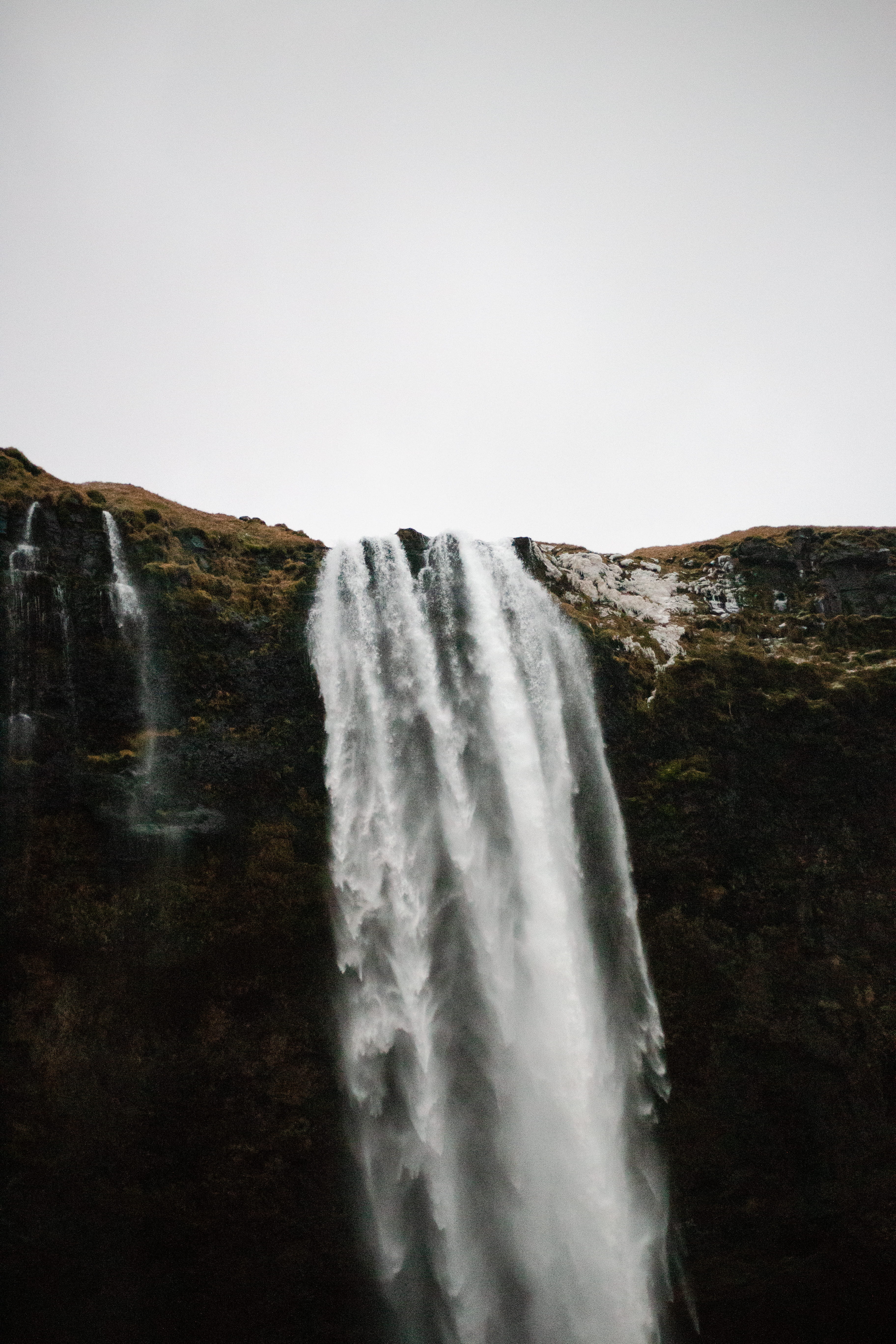 rock - Object, godafoss Falls, wilderness, landscape, no People, moody landscape, daytime, photography, awe, fog, wildlife, flowing, environment, closeup, Phone HD Wallpaper