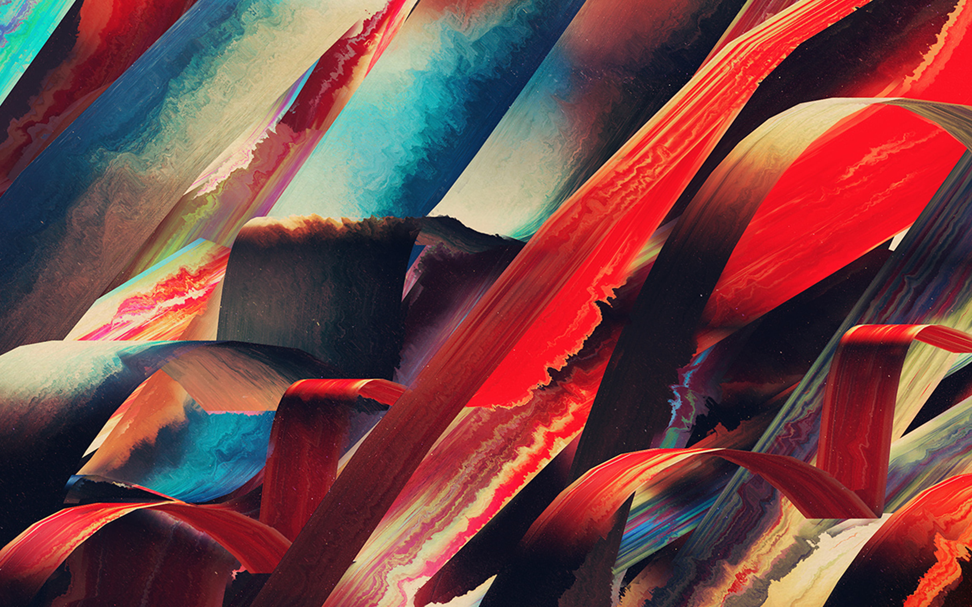 art, abstract, olsson, red, pattern, paint, hampus, 4K, dark, HD Wallpaper