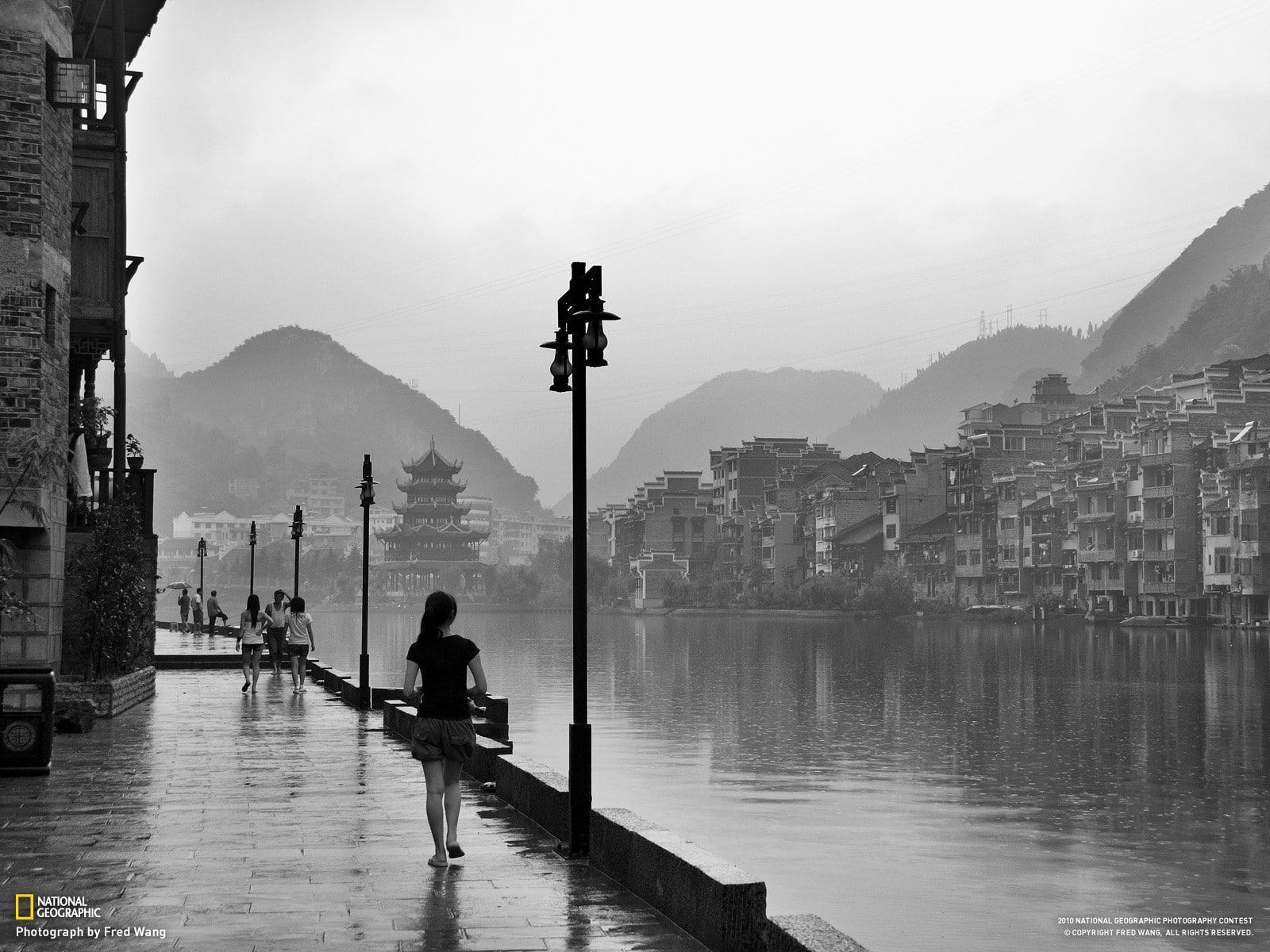 monochrome, 720P, National Geographic, cityscape, flood, HD Wallpaper