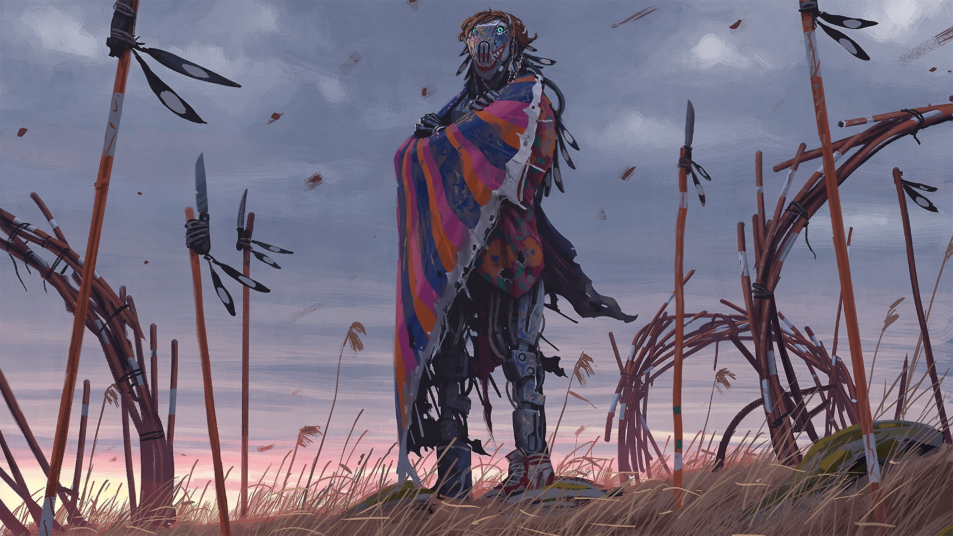 artwork, Rogue, digital art, 1080P, Vagabonds, Things from the Flood, robot, Simon Stålenhag, HD Wallpaper