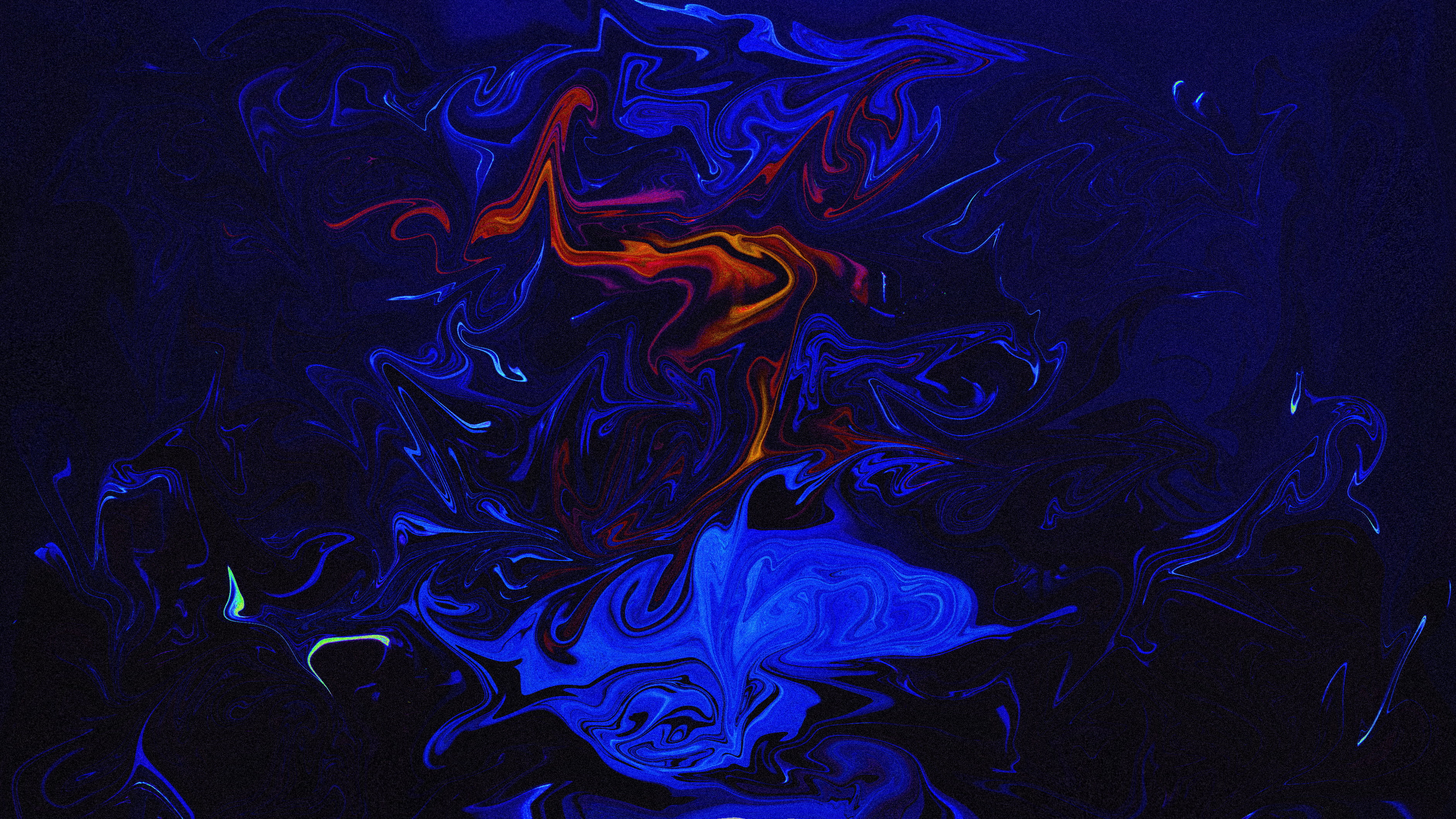 liquid, 2K, colorful, fluid, dark, interference, abstract, HD Wallpaper