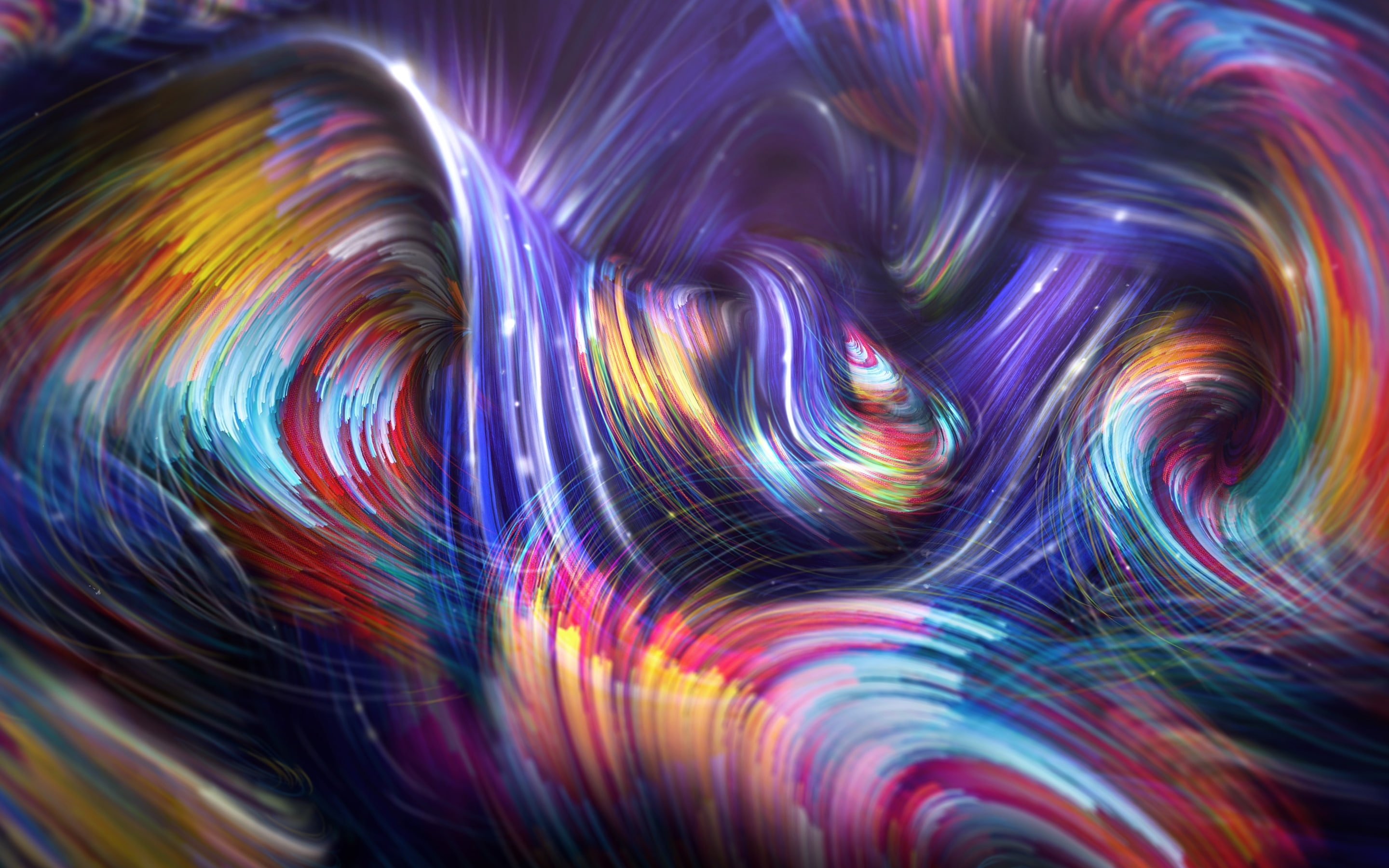 motion, abstract backgrounds, full frame, purple, speed, spiral, swirl, close-up, pattern, shape, psychedelic, complexity, color blend, design, 2K, flowing, HD Wallpaper